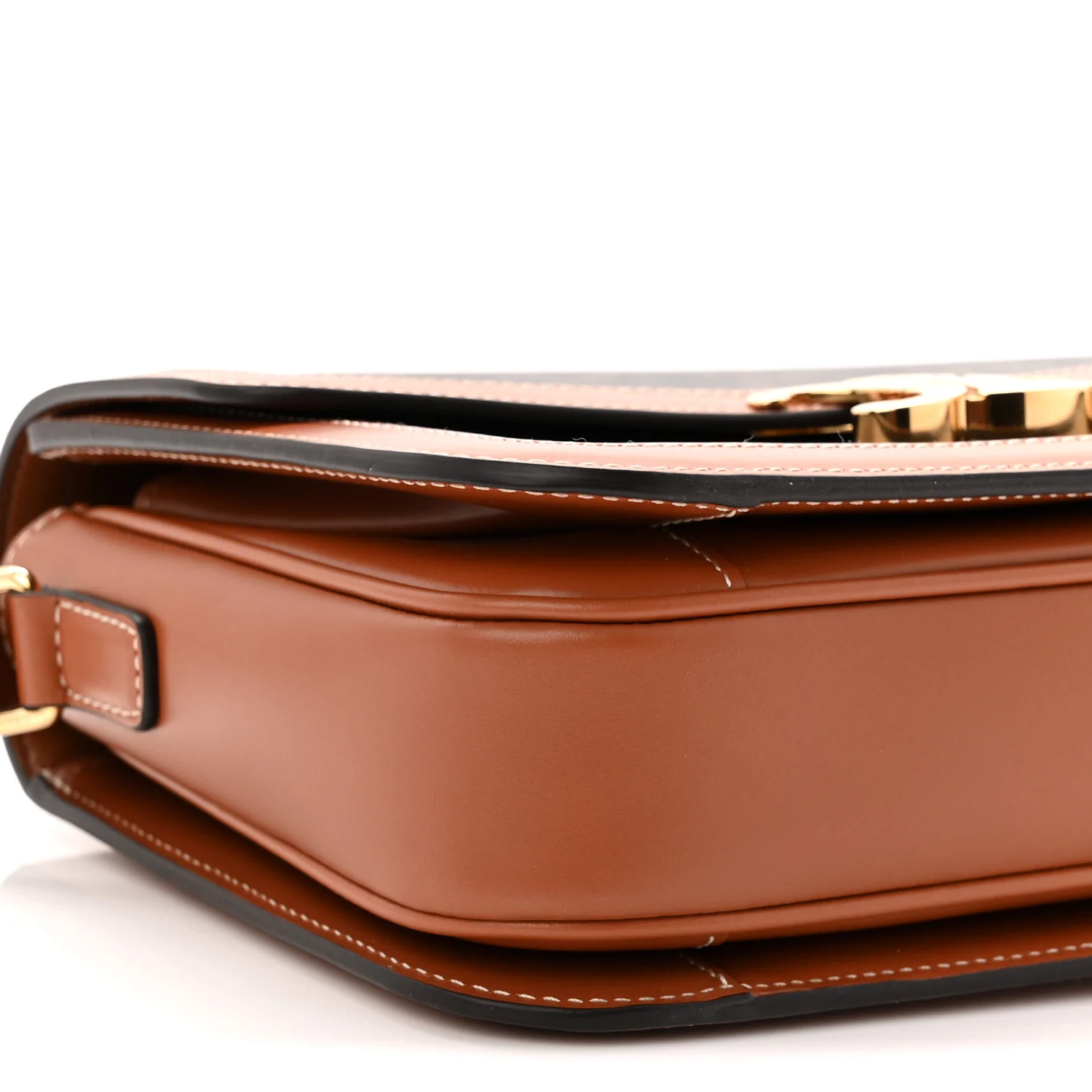 Triomphe Canvas Calfskin Medium Triomphe Bag Tan