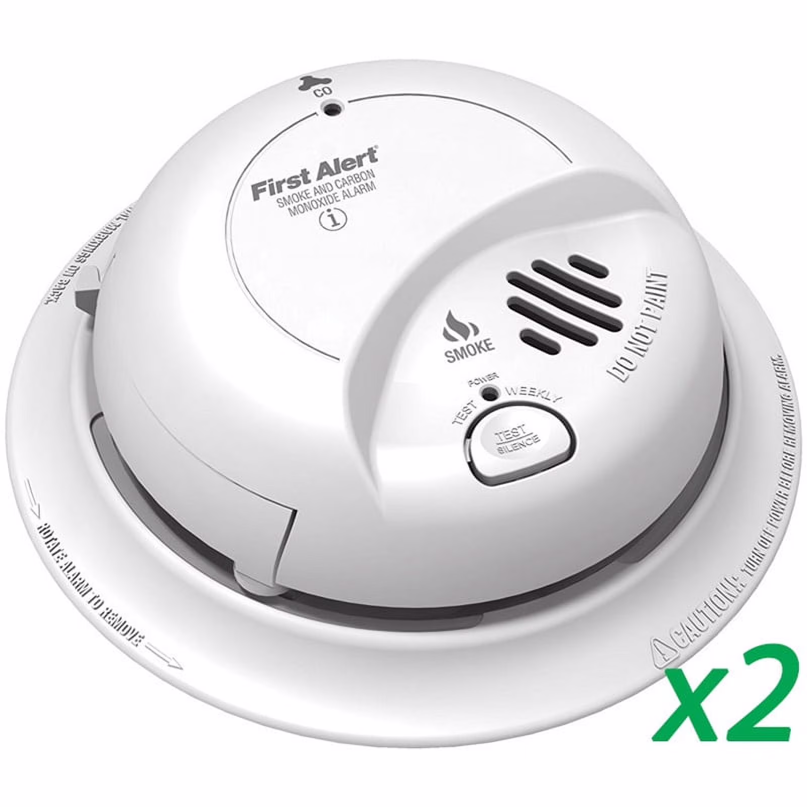 First Alert BRK SC9120B (2 Pack) Smoke & Carbon Monoxide Detector W/ Batt Backup