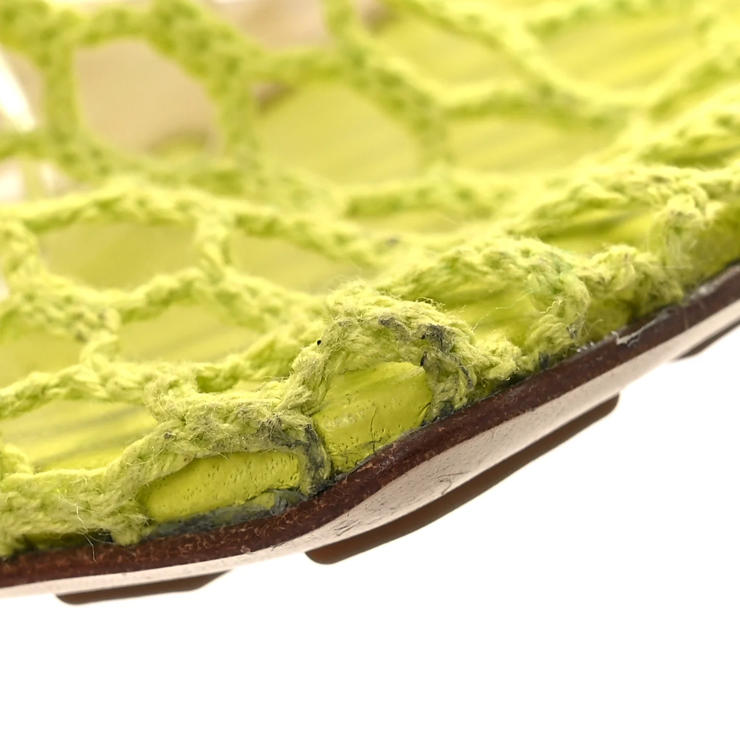 Mesh Nappa Stretch Ankle Tie Sandals 39 Kiwi