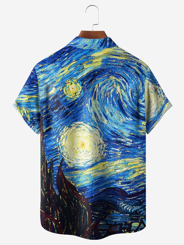 Chemise décontractée à manches courtes et poche poitrine Bigfoot étoilé