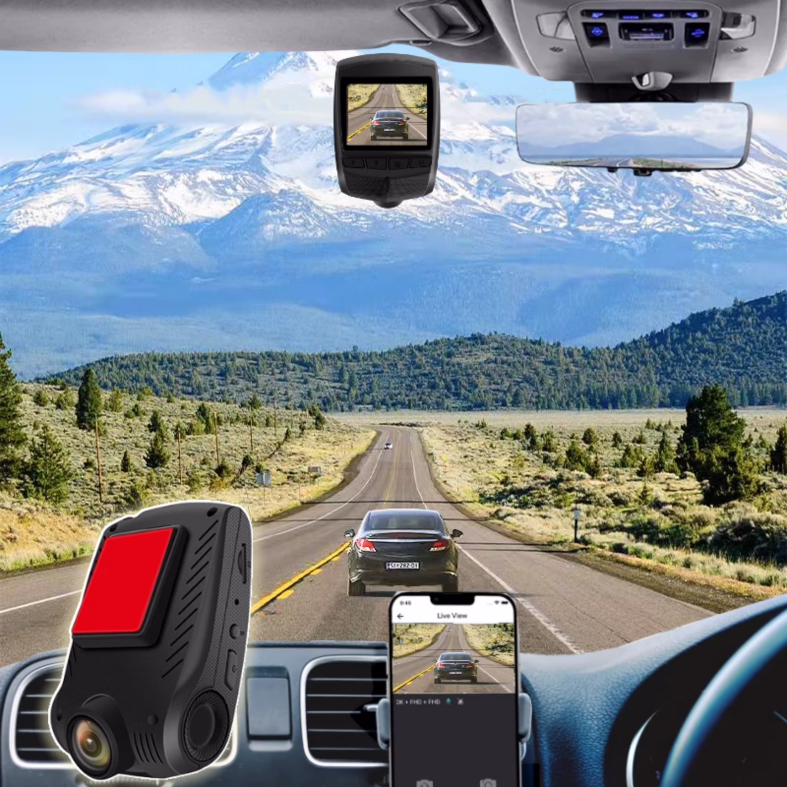 Dash Cam Wireless for Cars,Dash Cam Front and Inside 1080P,Lighting Deals of Today,Dash Cam WiFi App Control with Night Vision(Black #275)