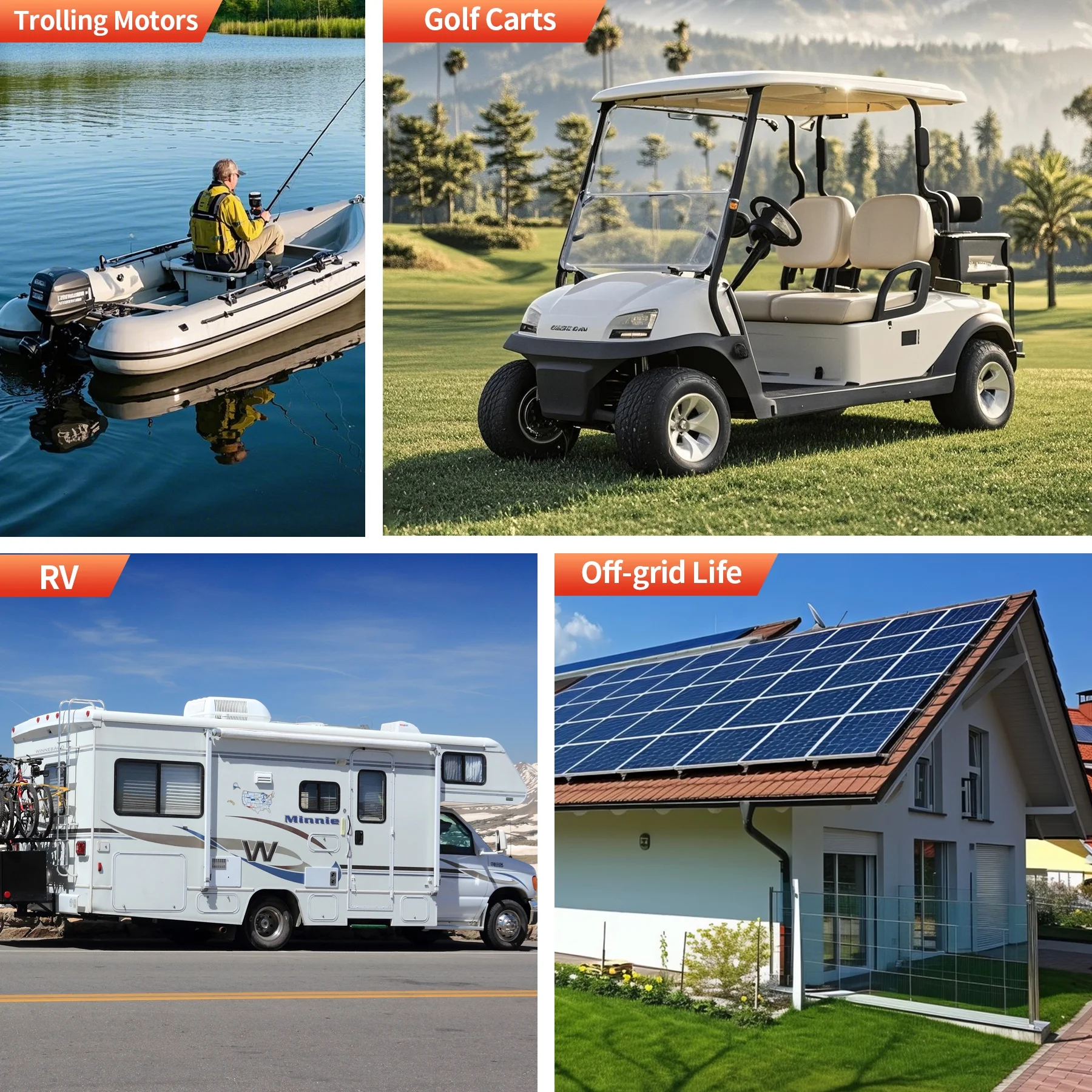 36V 100Ah LiFePO4 Golf Cart Battery,Built in 200A BMS, Lithium Batteries for RV,Marine,Van,Solar,Camping,Trolling Motor - Image 4