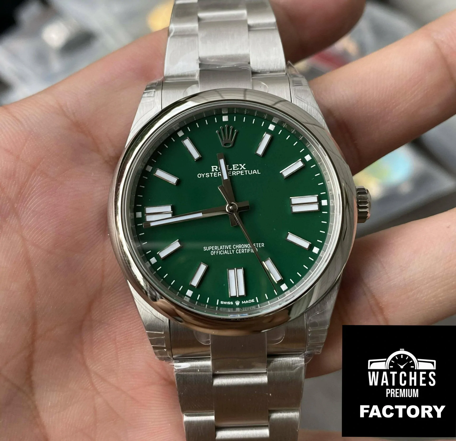 Rolex Oyster Perpetual 41MM M124300-0005 VS Factory Green Stainless Steel