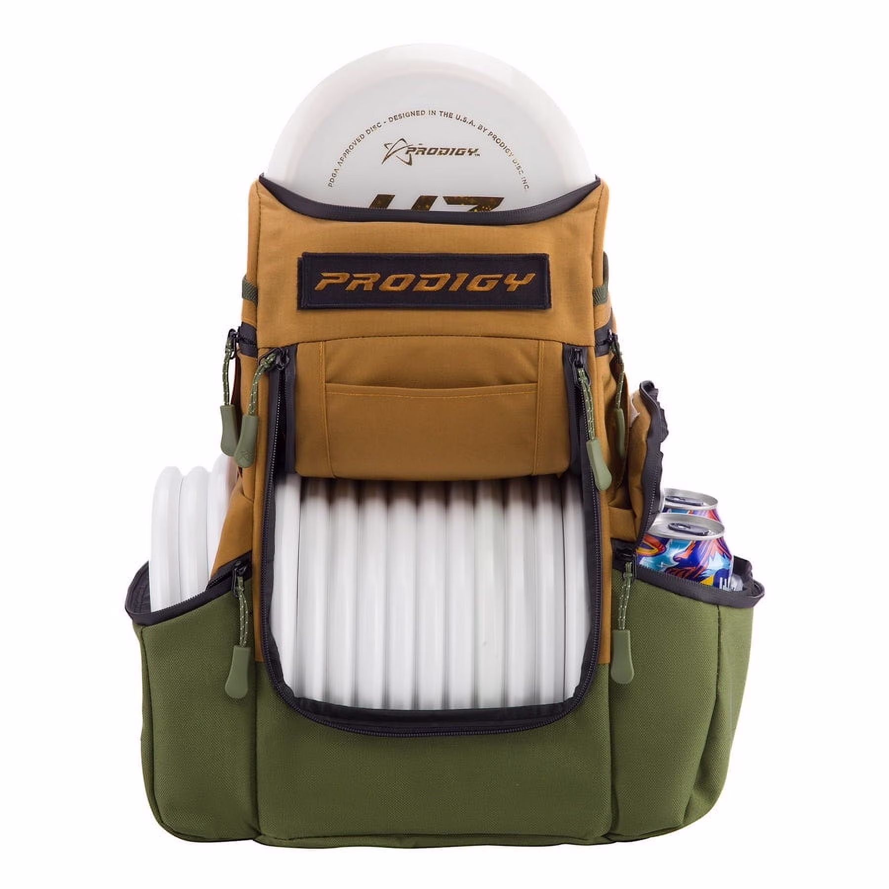 Apex Disc Backpack | Disc Golf Backpack | Store Up to 20+ Discs | Insulated Cooler Pocket | Disc Golf Bags with Umbrella Sleeve | Nylon Material (Black)(Black) Image 3