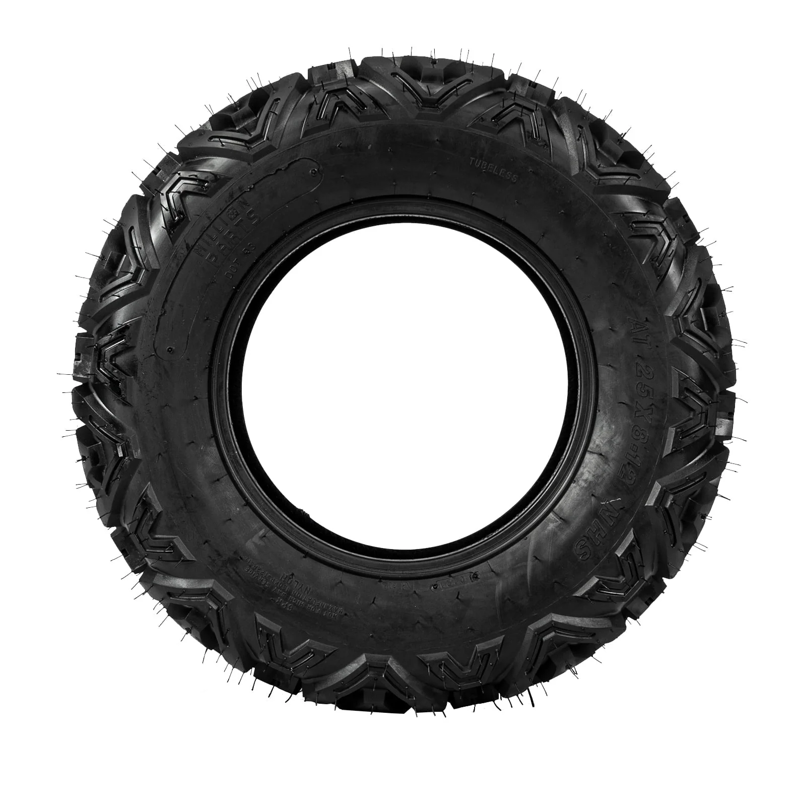 Ktaxon Set of 4 6PR All-Terrain ATV UTV Tires, 25x8 - 12 Front & 25x10 - 12 Rear, Tubeless