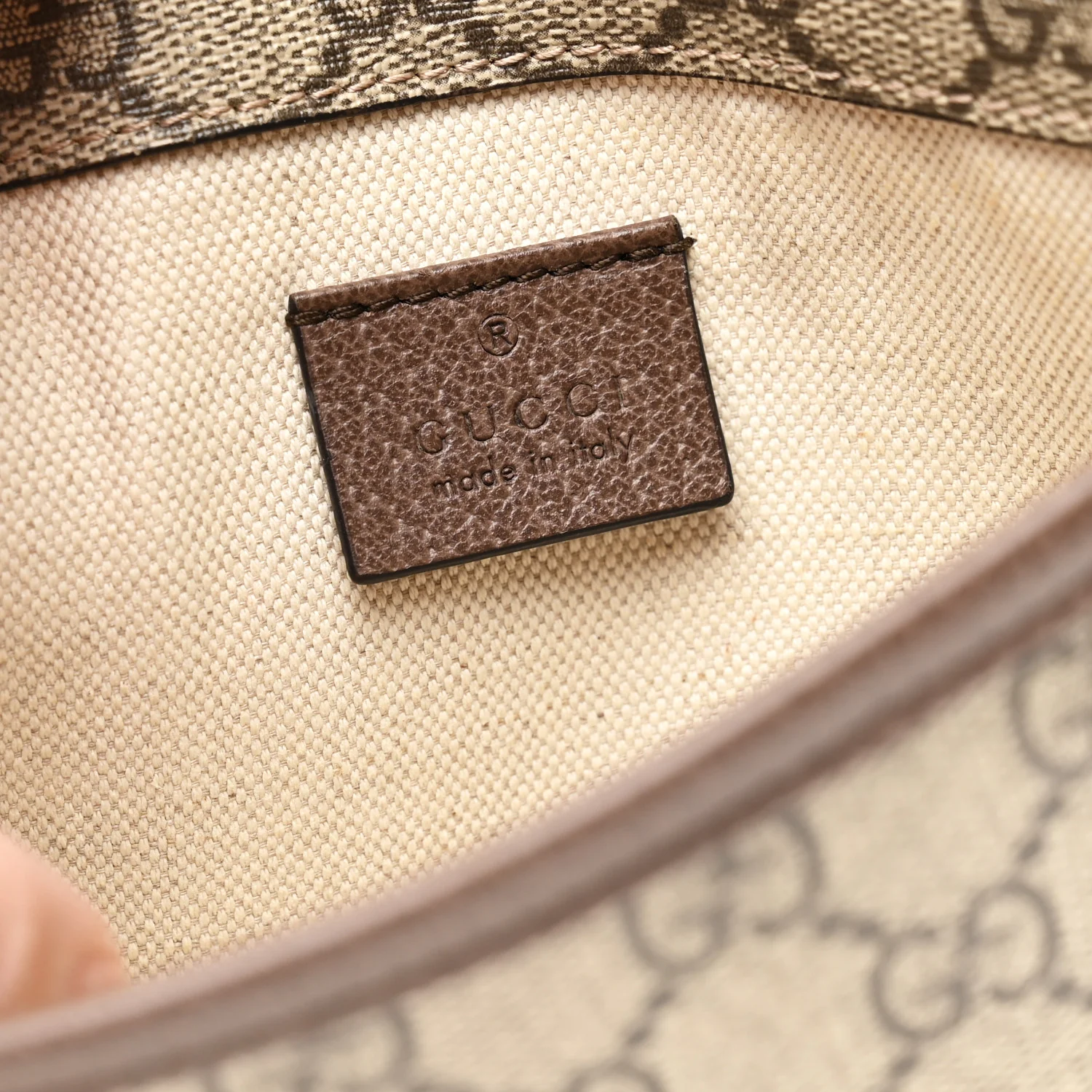 GG Supreme Monogram Neo Vintage Web Belt Bag Brown