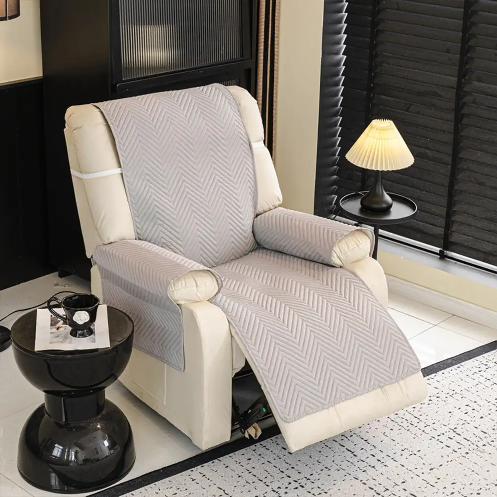 Water-Repellent Furniture Protection Recliner Couch Cover with Elastic Straps - Classic W