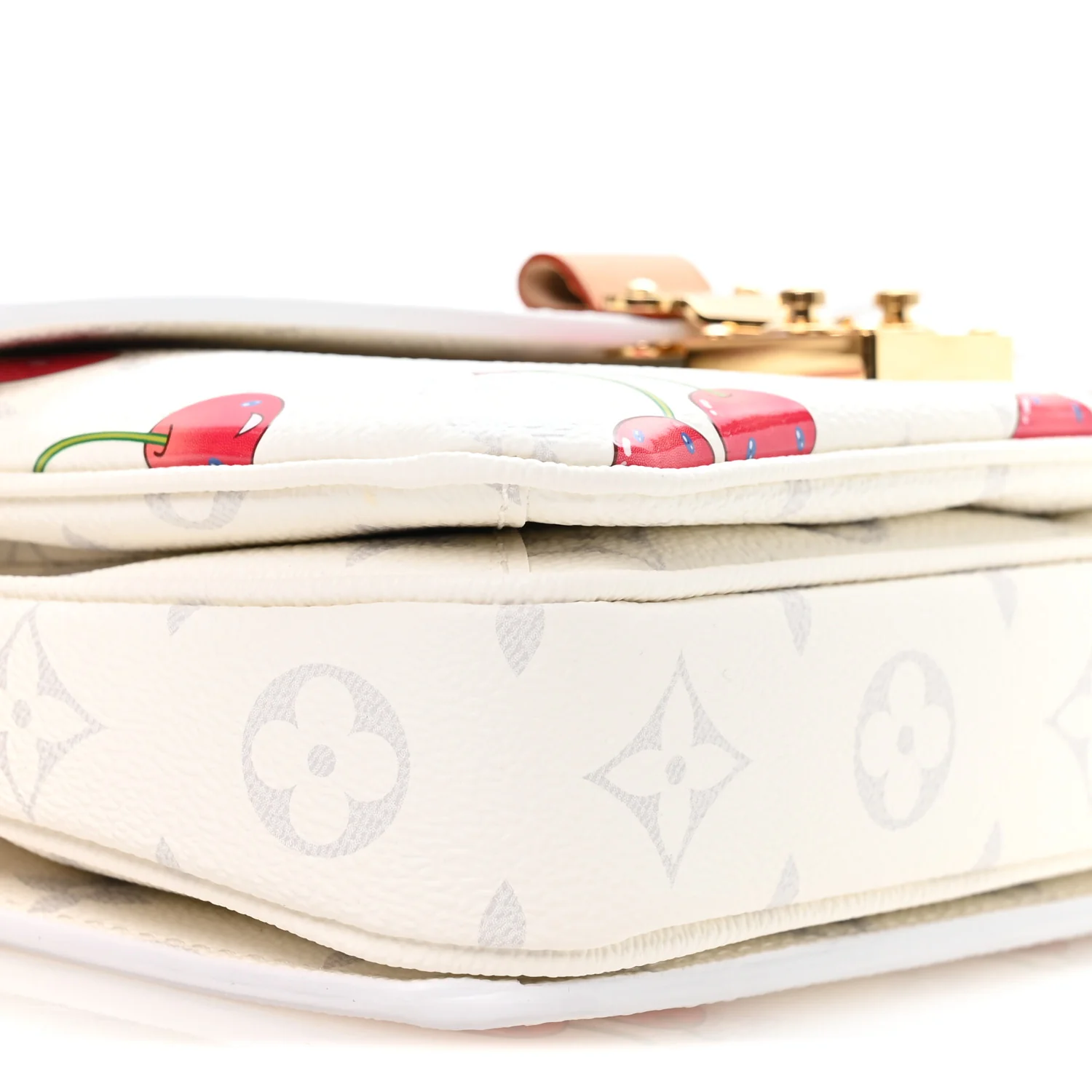 LV X TM Monogram Cerises Pochette Metis East West White