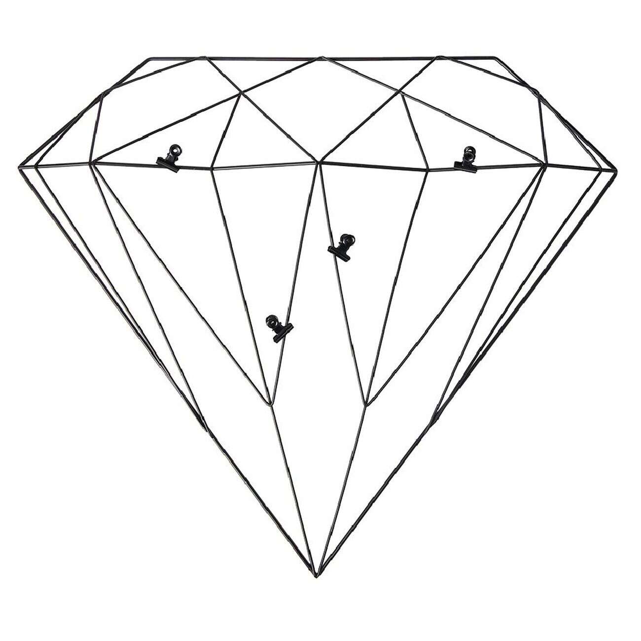 Déco murale porte photo en métal 54,5x3,5xH55cm