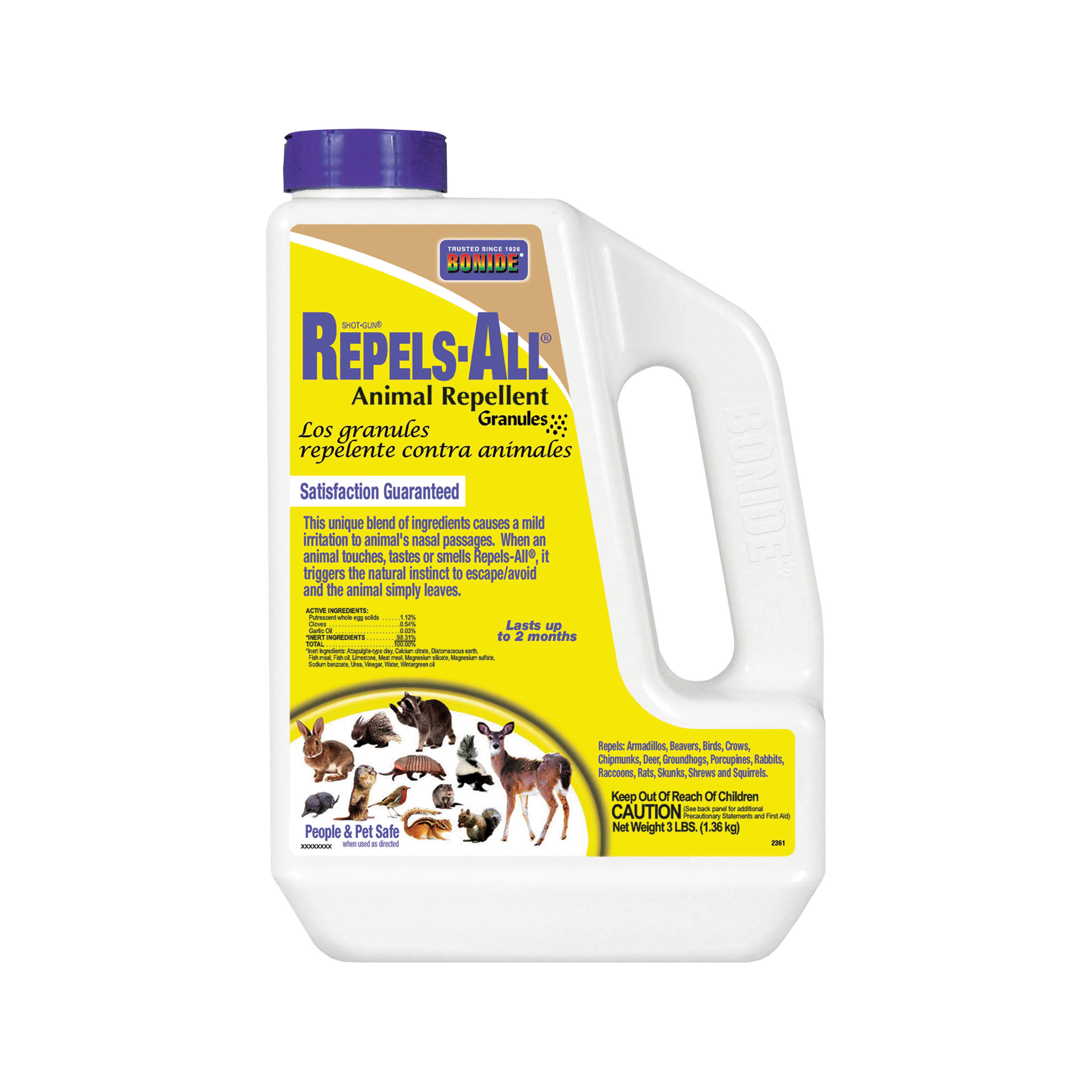 Bonide Shot Gun Repels-All Animal Repellant, Granules - 3 lb