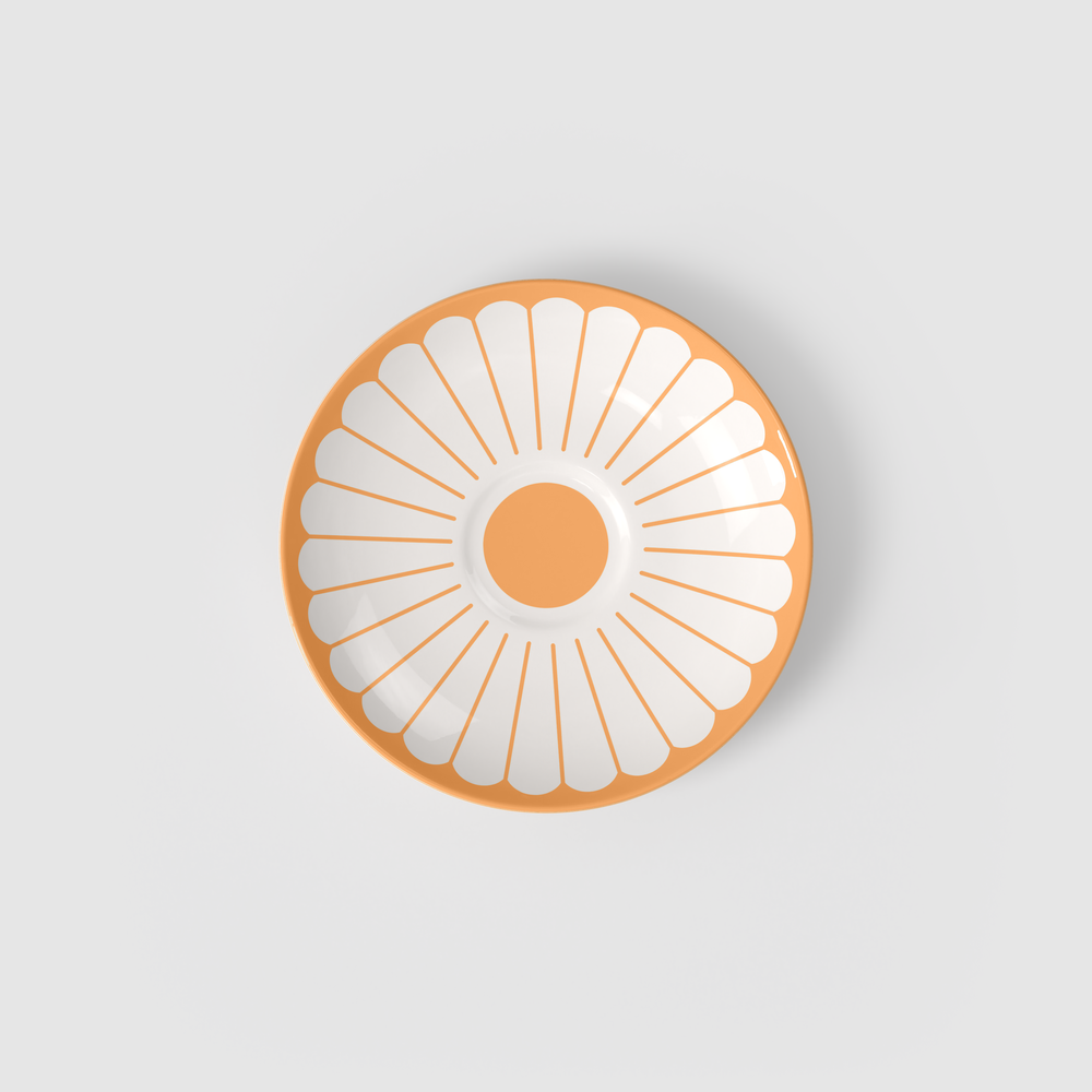 Fleur Coffee cup saucer - White, 5.9'', Premium Porcelain