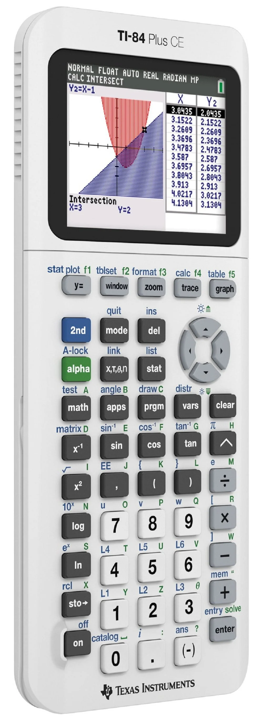 Texas Instruments TI 84 Plus CE Graphing Calculator, White Image 3