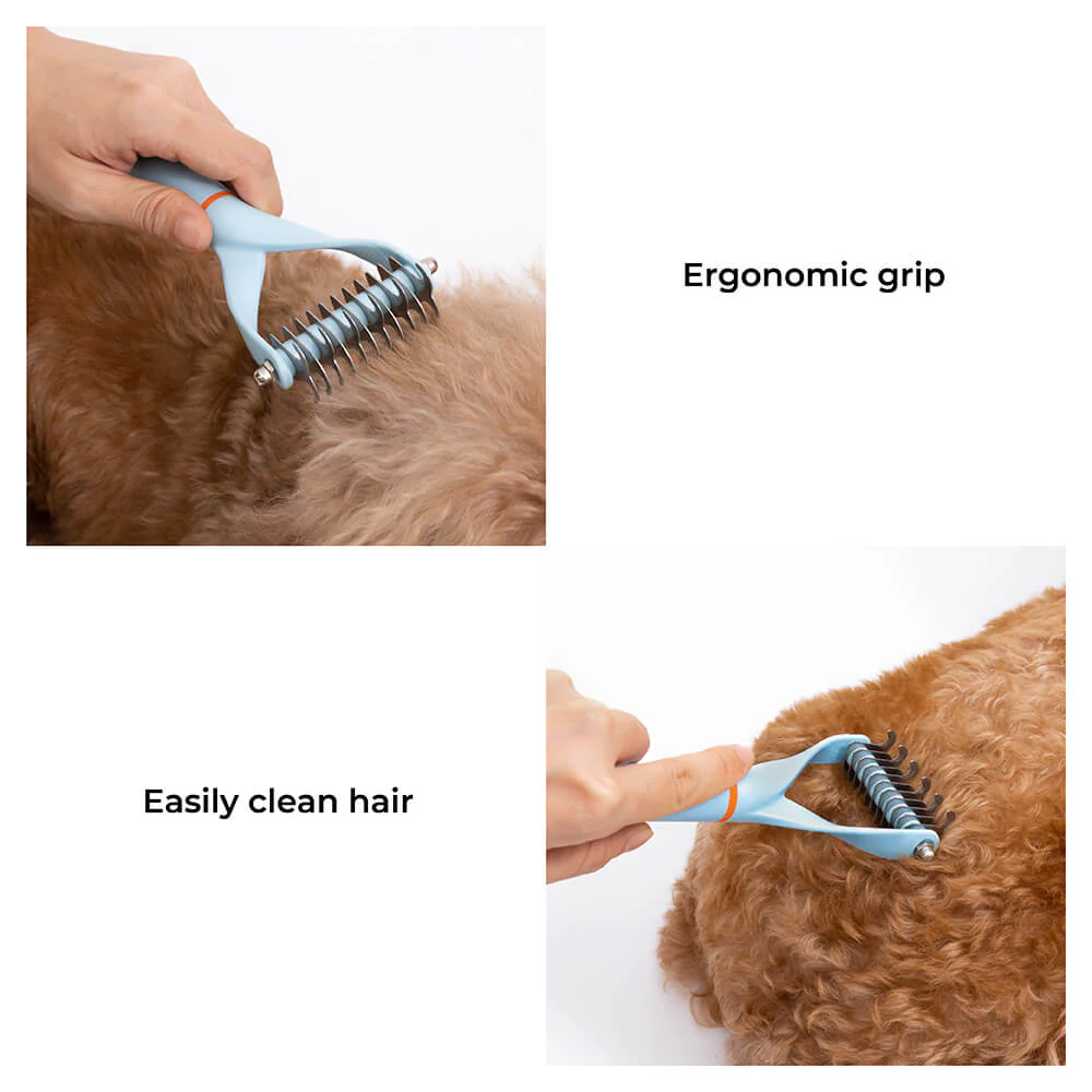 Pet Safe Dematting Comb Rake - Double Sided Blade