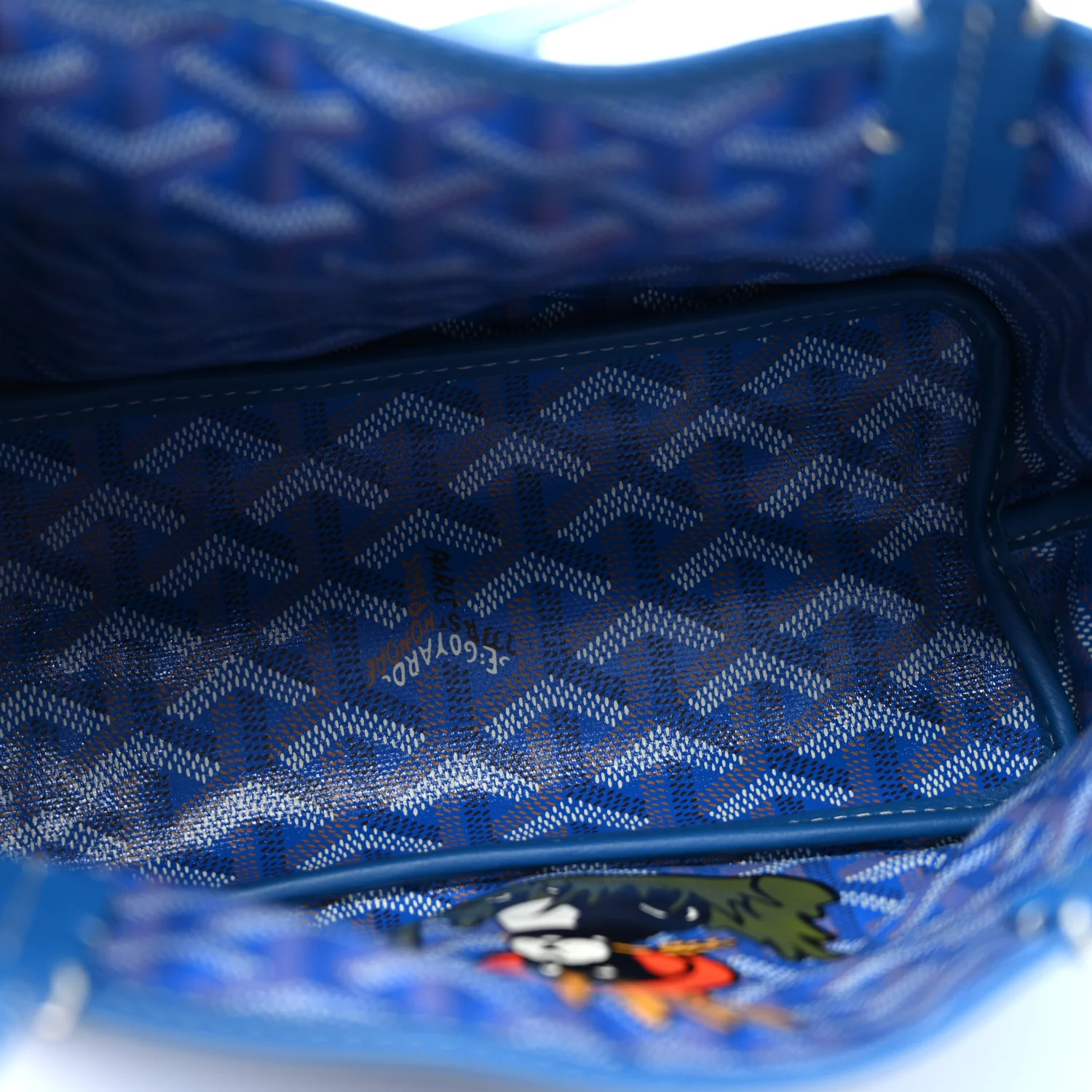 Goyardine Reversible Mini Anjou Sky Blue
