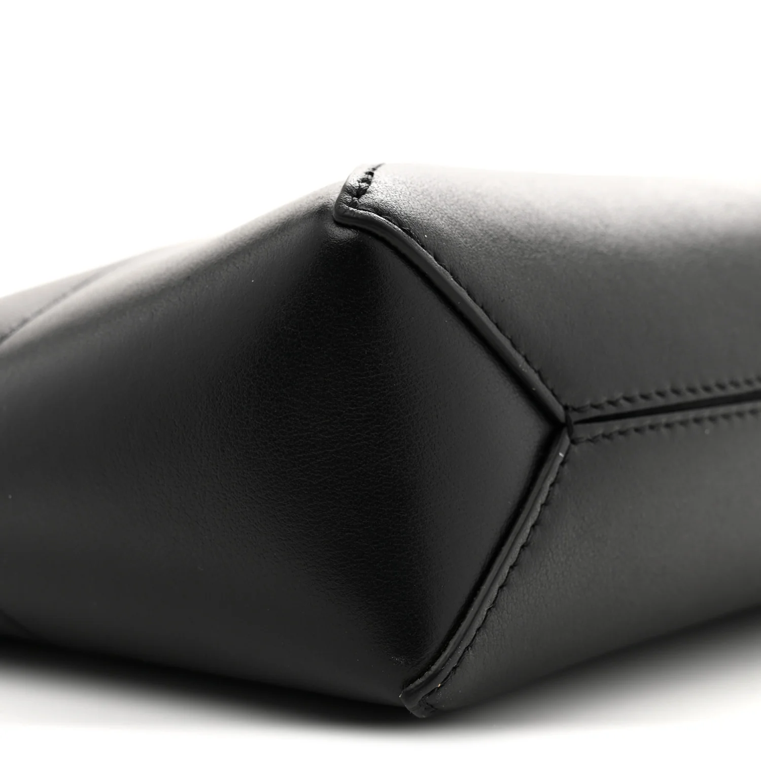 Shiny Calfskin Puzzle Fold Pouch Black