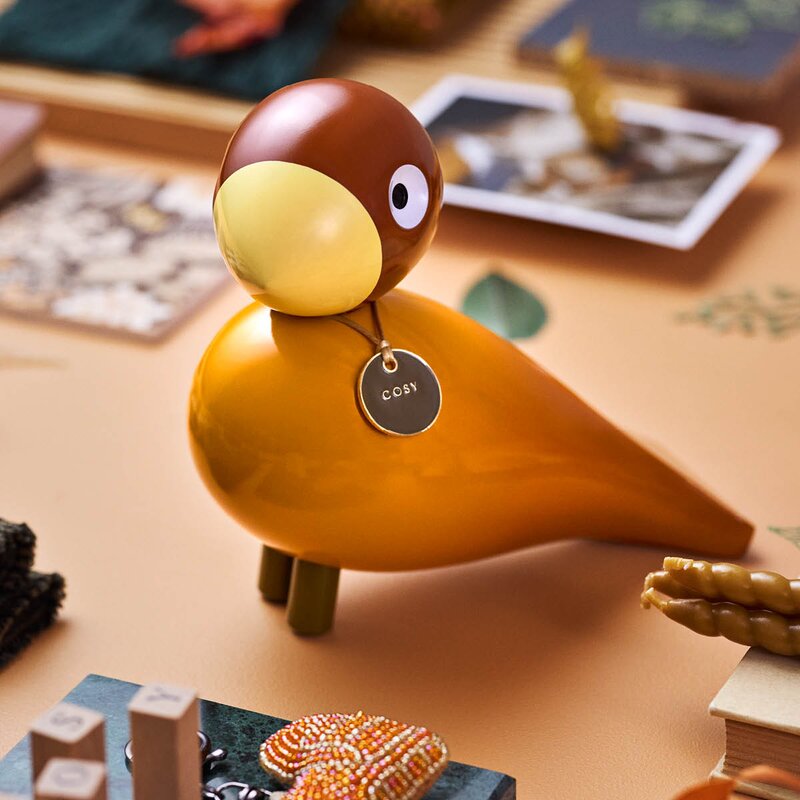 Story Bird sangfugl Cosy 15,5 cm oransje