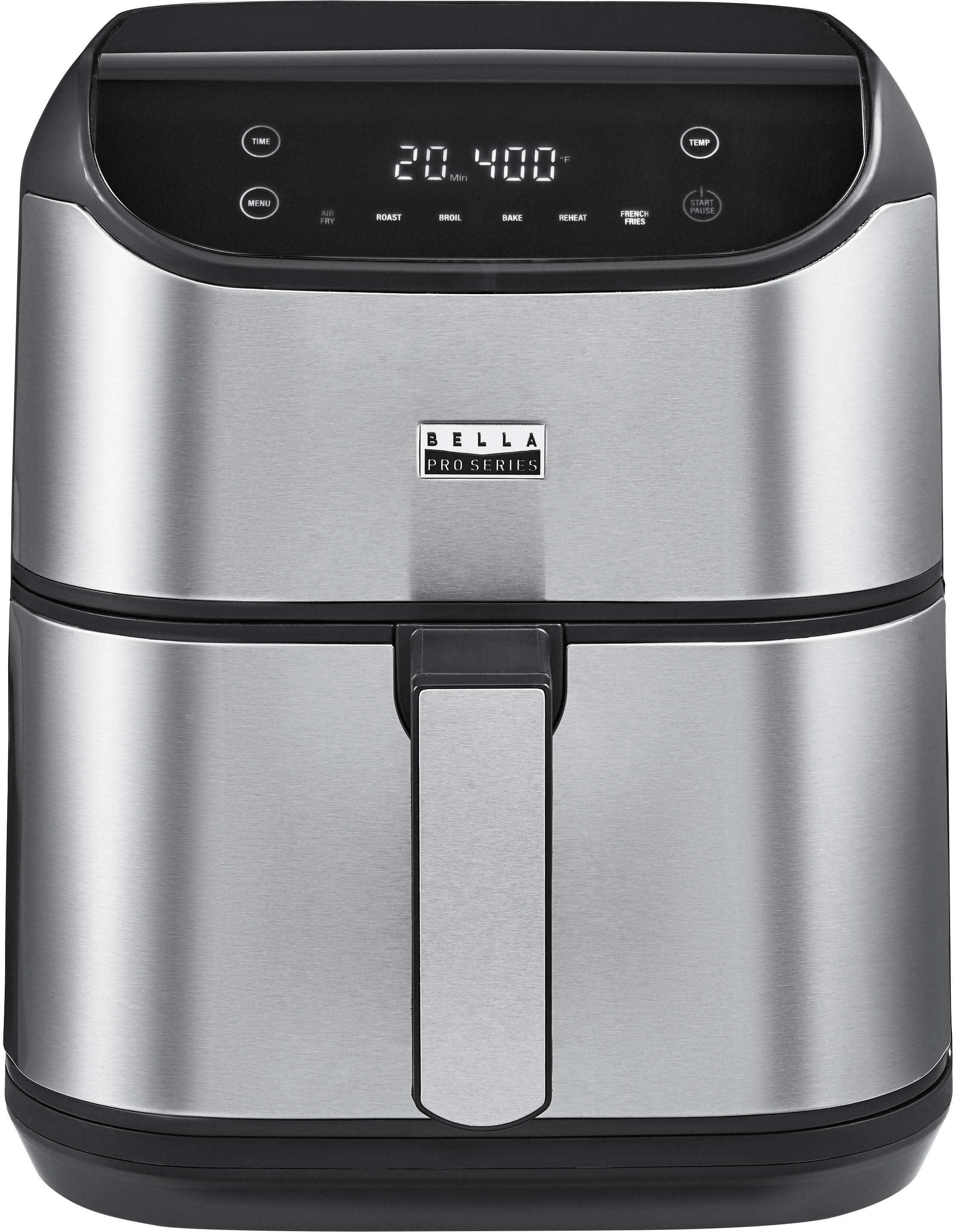 Bella Pro Series - 6-Qt. Digital Air Fryer - Stainless Steel