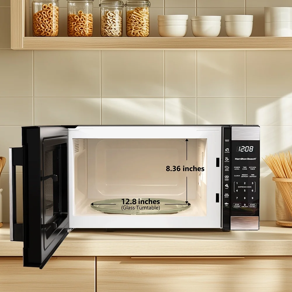 1.6 Cu ft Sensor Cook Countertop Microwave Oven in Stainless Steel, New - Image 3