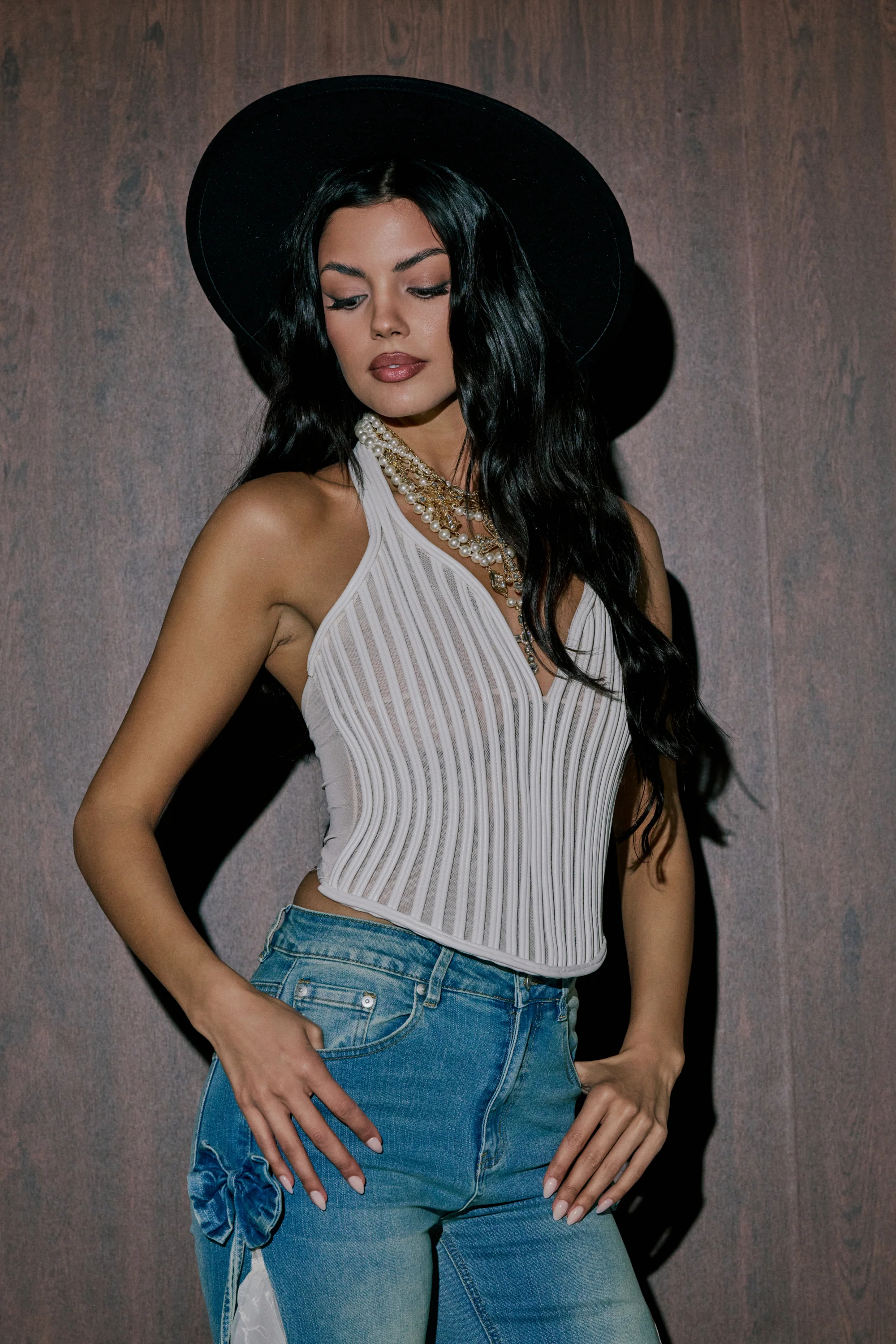 GET GROOVY WITH IT MESH CORSET - Akira Store