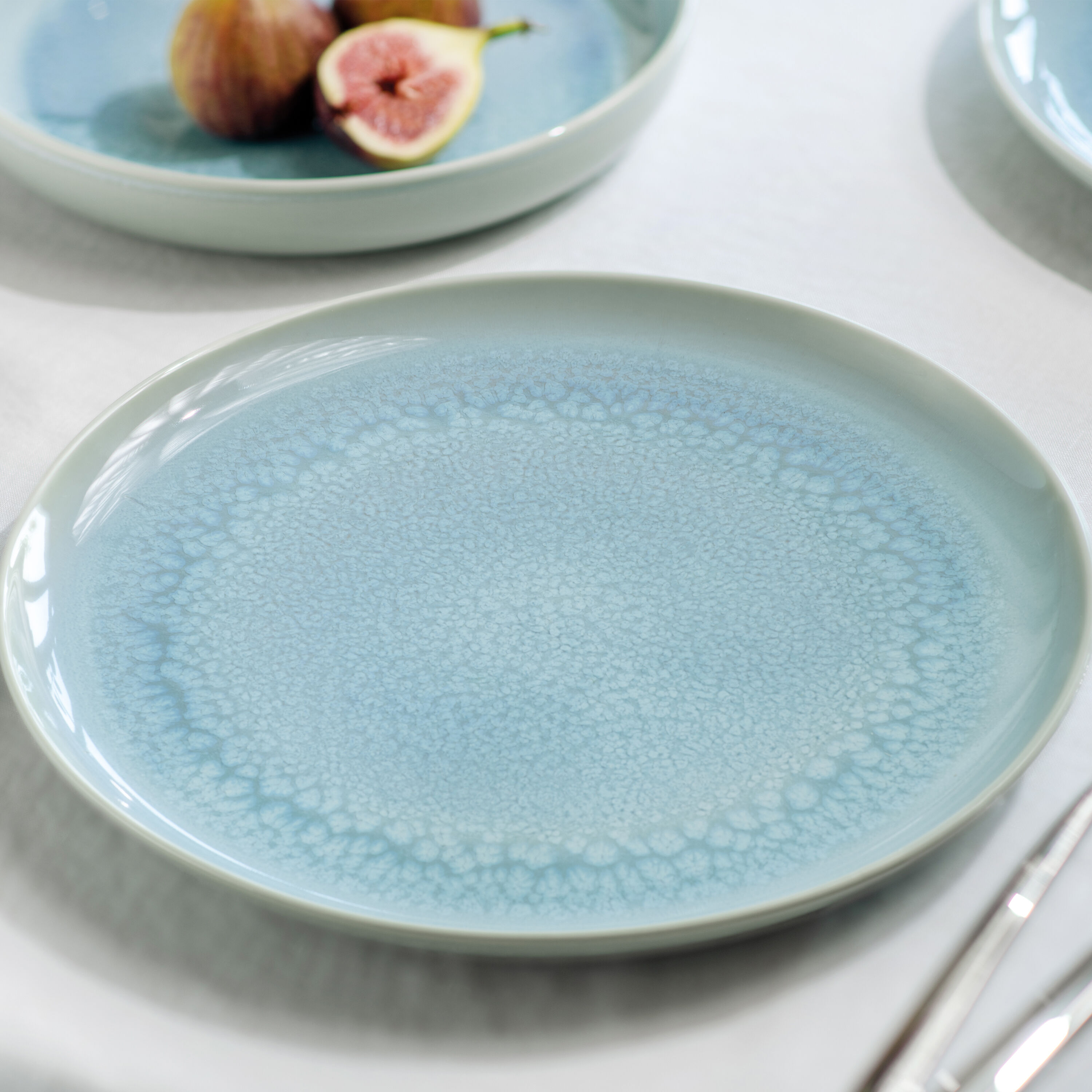 Crafted Dinner plate - Blue, 10.2'', Premium Porcelain