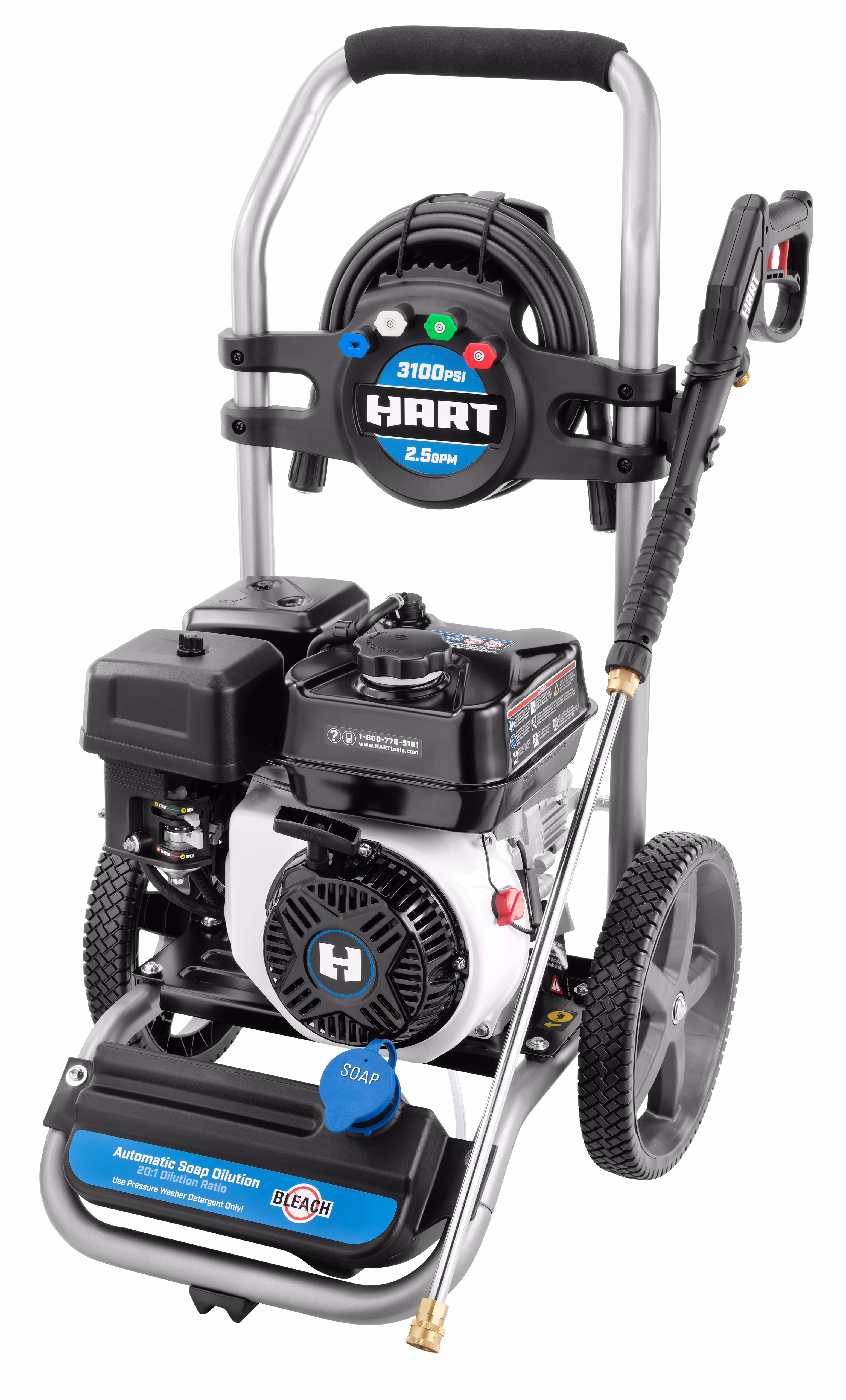 HART 3100 PSI 2.5 GPM 212cc 4 - Cycle OHV Gas Powered Cold Water Pressure Washer