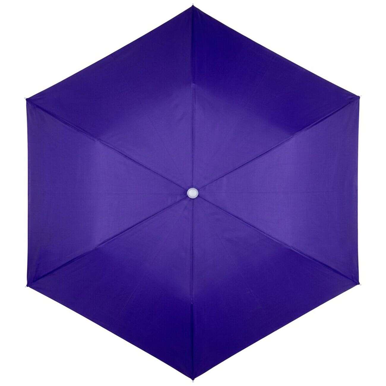 Parasol de plage UPF 50+ toile colorée Ø140xH175cm (2 modèles bleu ou jaune)