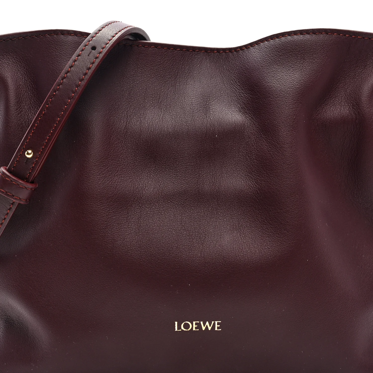 Calfskin Mini Flamenco Knot Clutch Dark Burgundy
