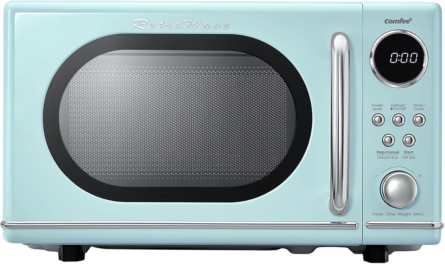 COMFEE' Retro Countertop Microwave Oven, 0.7 Cu.Ft., 700W, Green