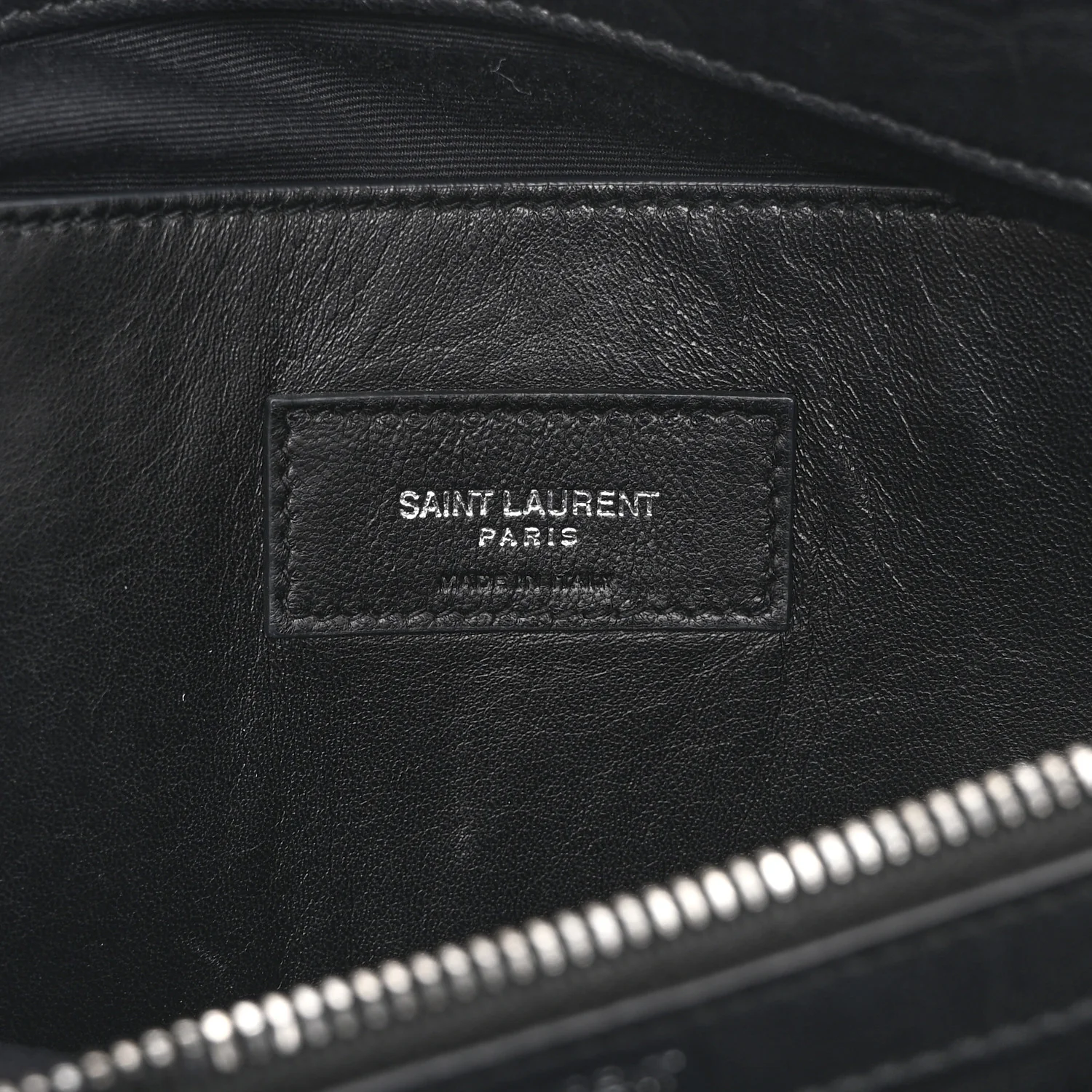 Calfskin Crocodile Embossed Medium West Hollywood Monogram Fold-Over Black