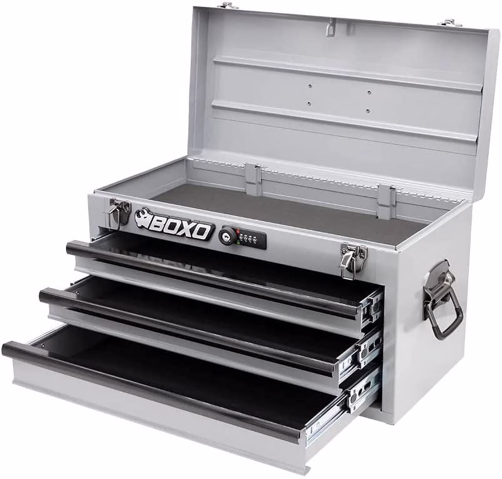 Completed Boxo USA Hand Carry 3-Drawer Heavy Duty Toolbox (White)