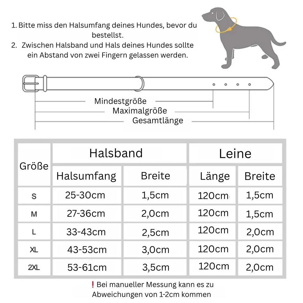 Premium Lederhalsband mit personalisierter Prägung