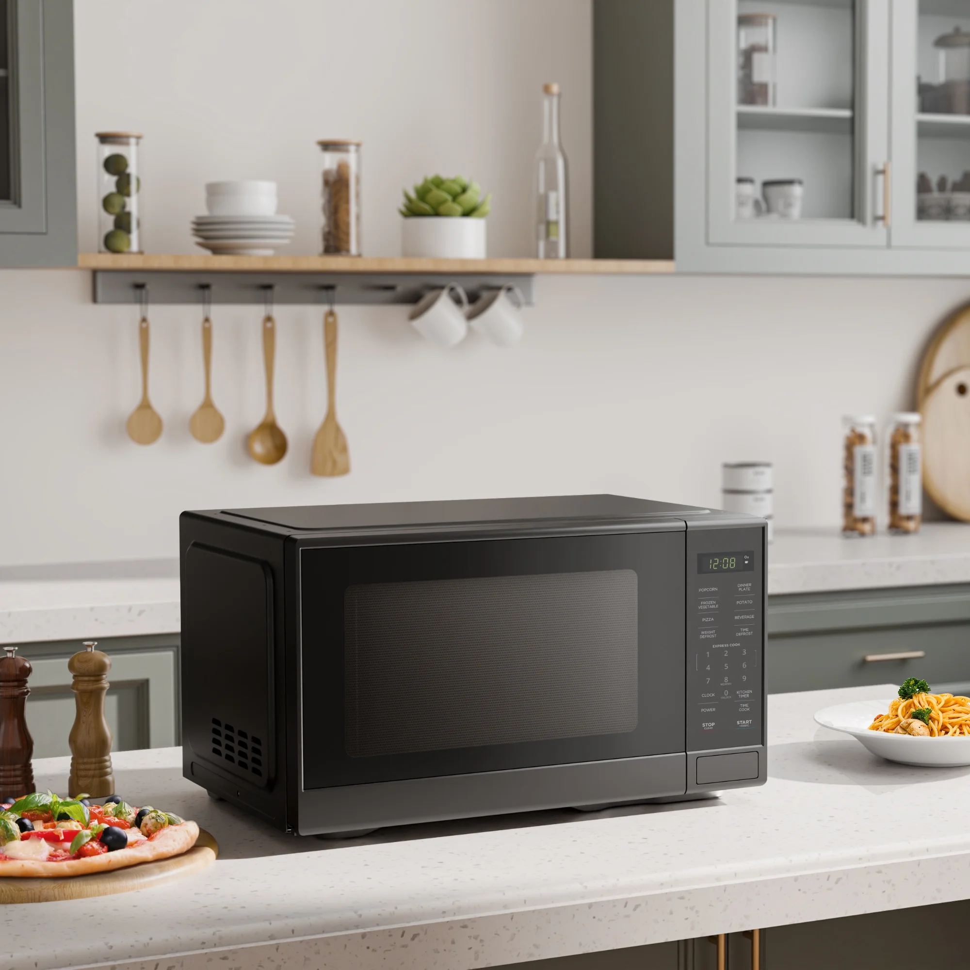 Mainstays 1.1 Cu. Ft Microwave Oven in Black