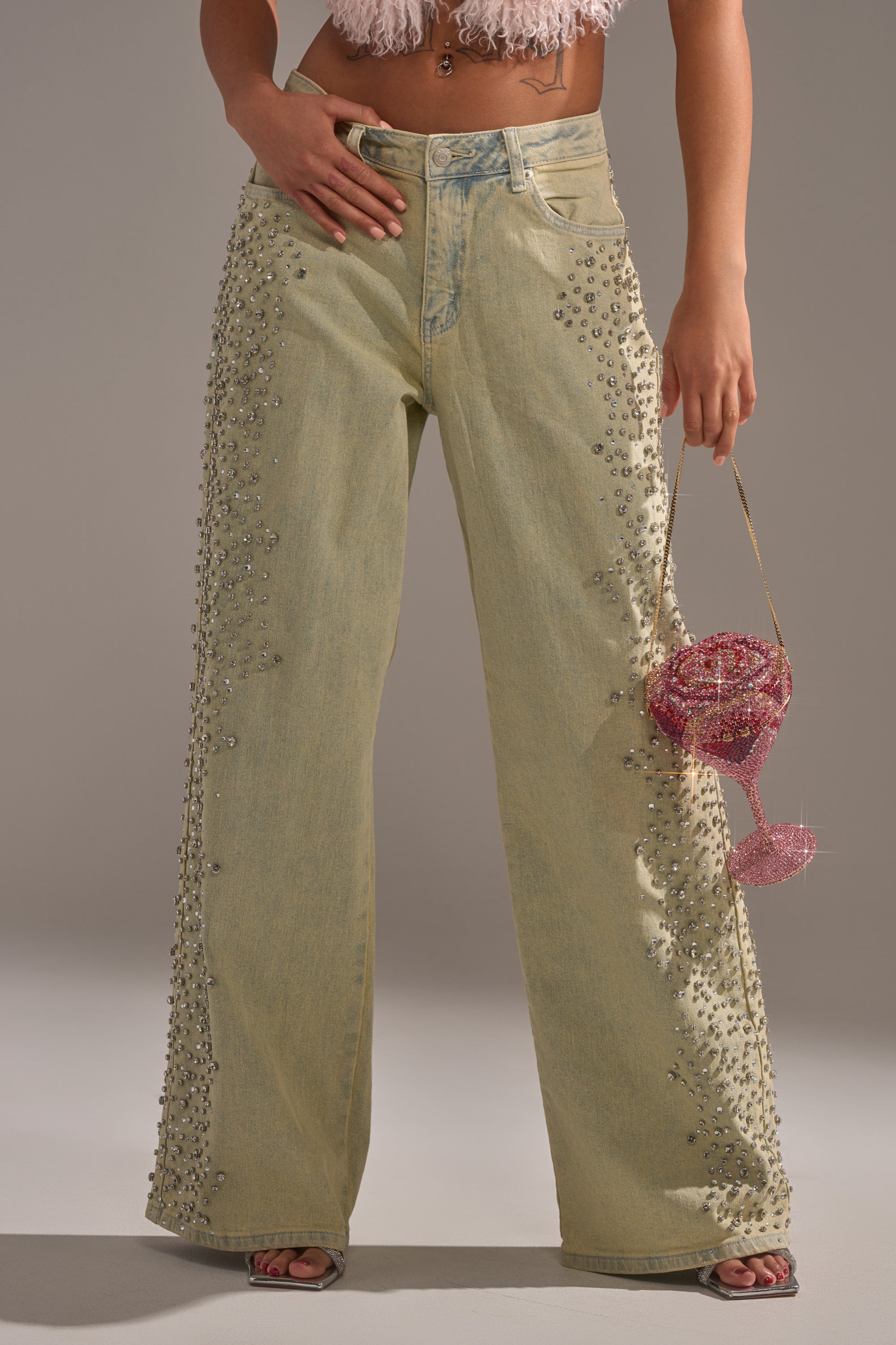 FEELING EXTREME RHINESTONE DENIM - Akira Store