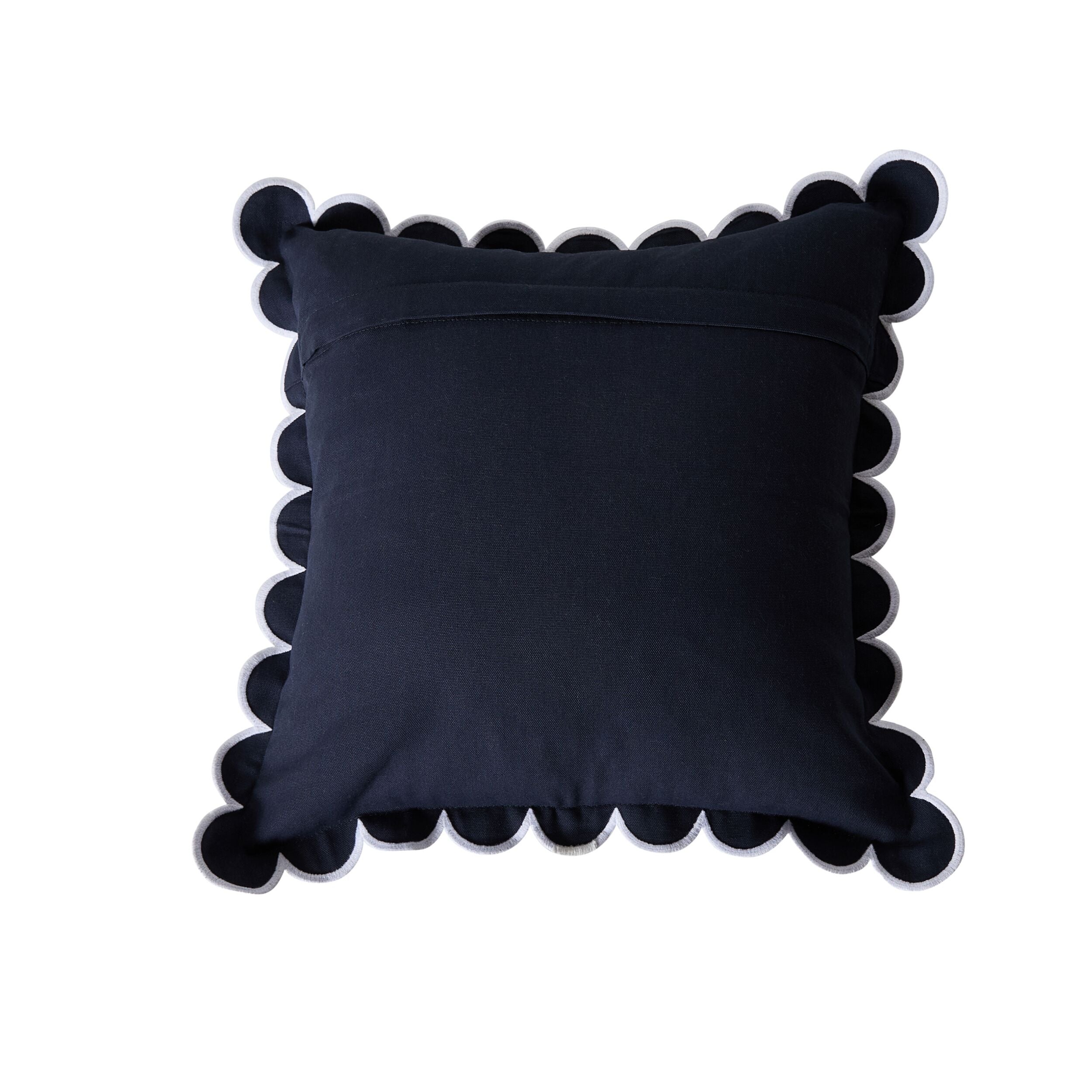 Aerin Scallop Cushion Ink 45cm