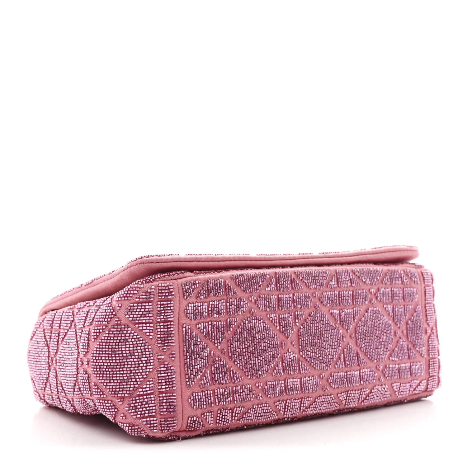 Calfskin Beaded Small Caro Bag Pink