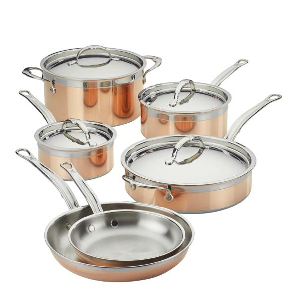 Copperbond grytesett 10 deler kobber