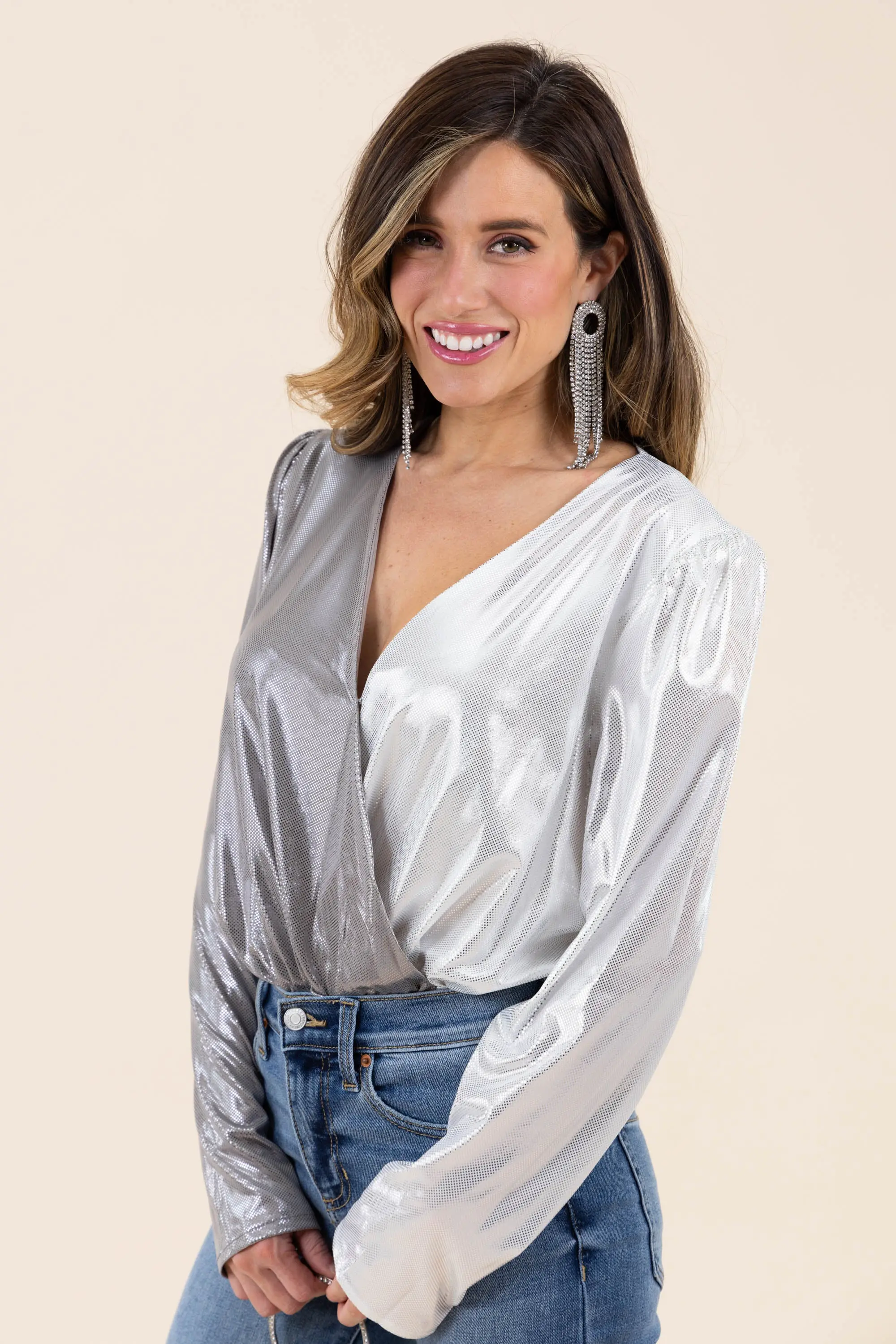Mind Shimmer Color Block Bodysuit