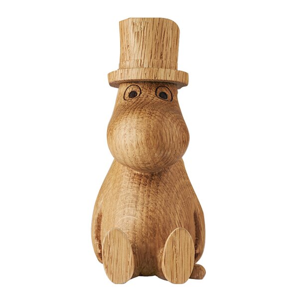 Mummipappa trefigur 10 cm eik