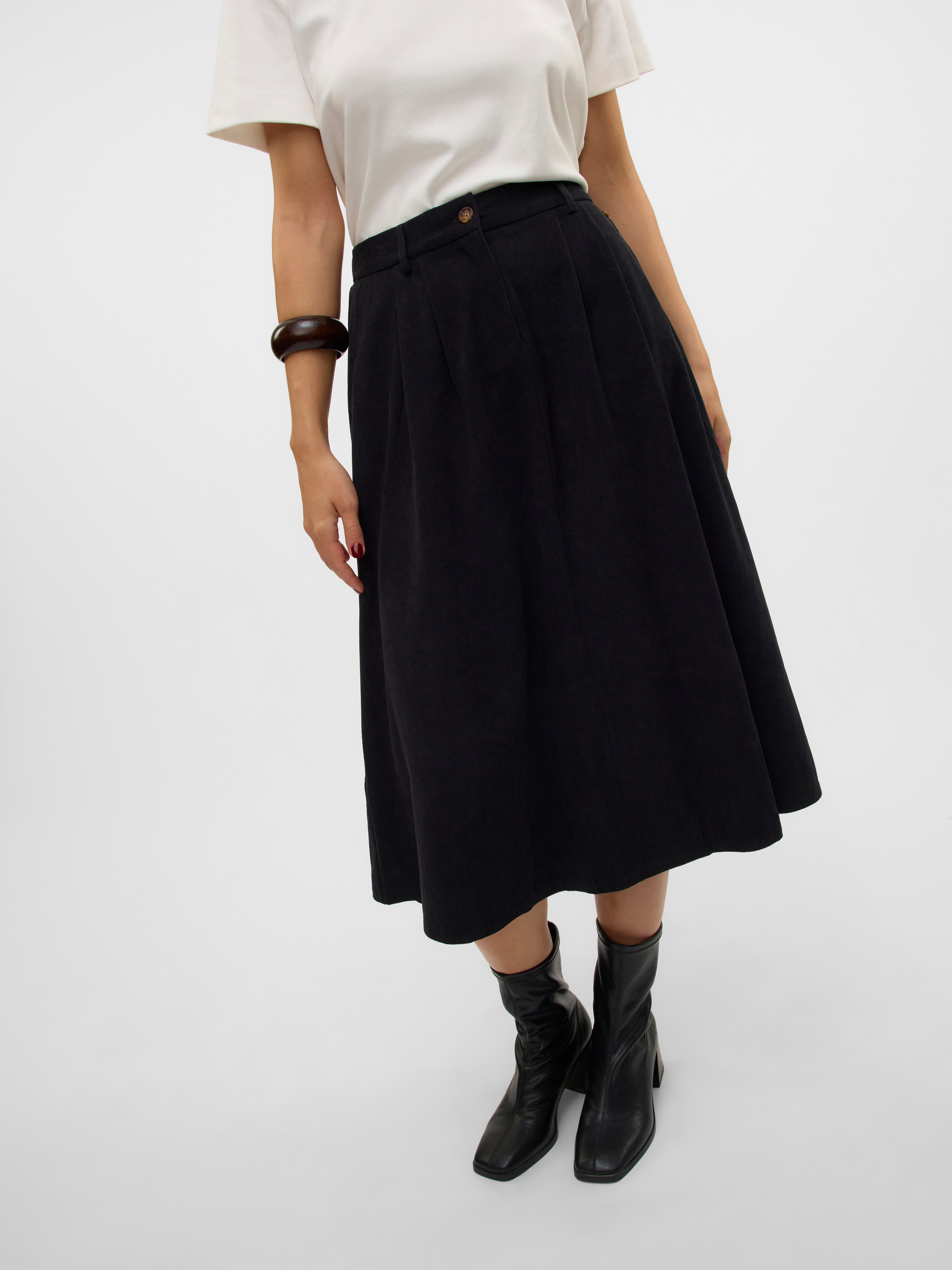 VERO MODA® VMVIENNA High waist Corduroy Midi skirt
