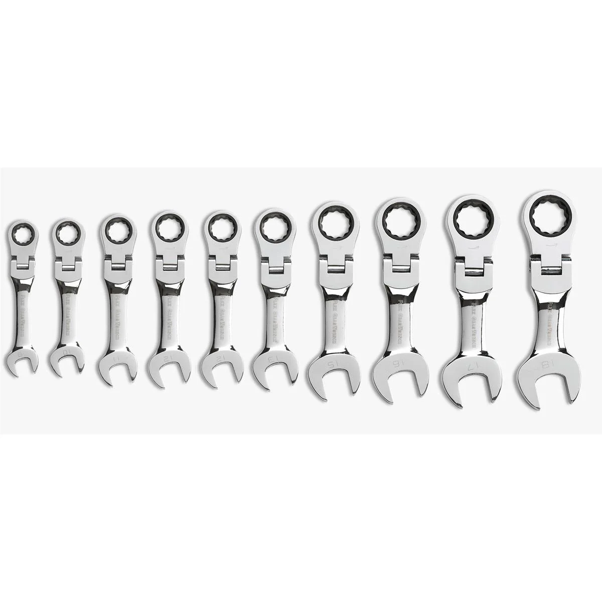 Gearwrench 10 - Piece Metric Stubby Flex Ratcheting Wrench Set