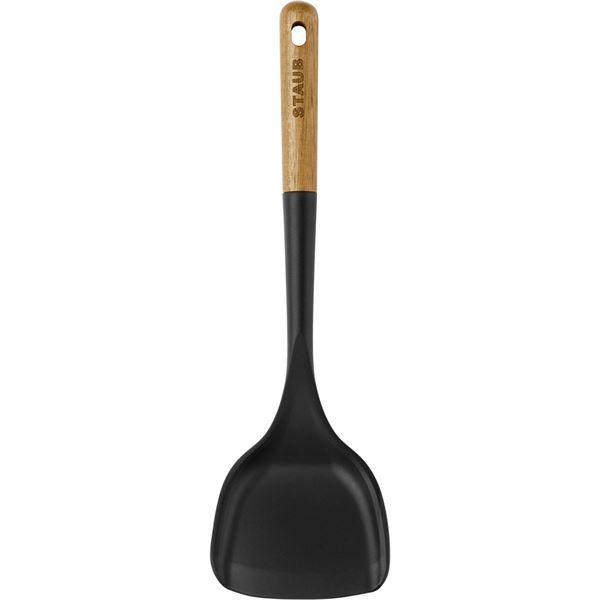 Steke-wokspade i silikon 9,2x31 cm akasietree/svart