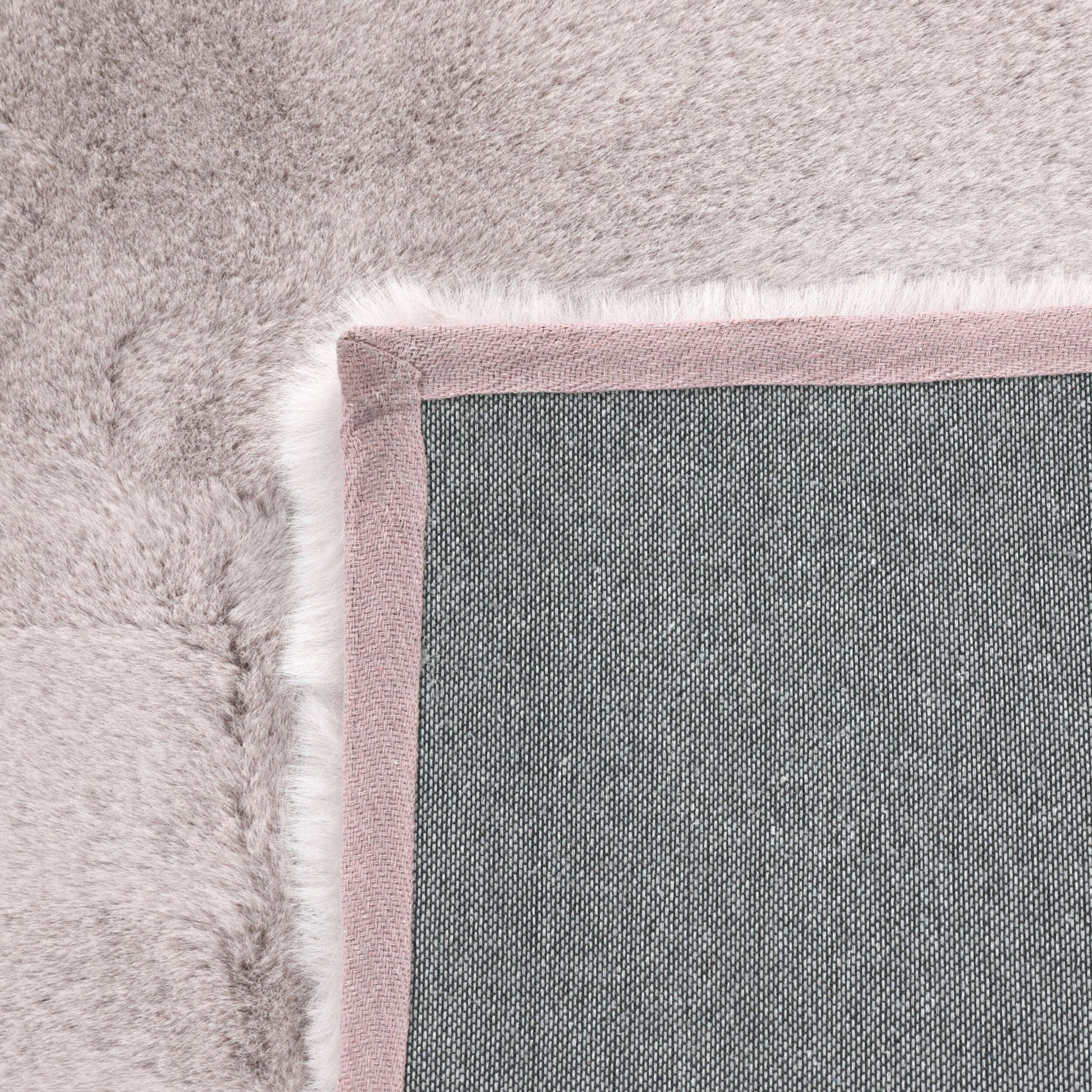 Faux Rabbit Fur Rug Soft Pink 150x240cm