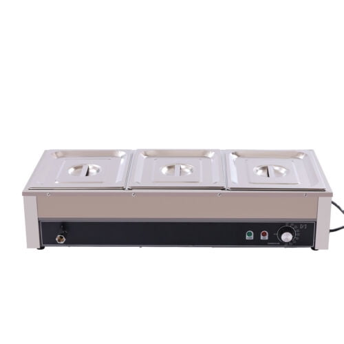 Food Warmer Steam Table Countertop 2-Pan Station Stainless Steel 110V