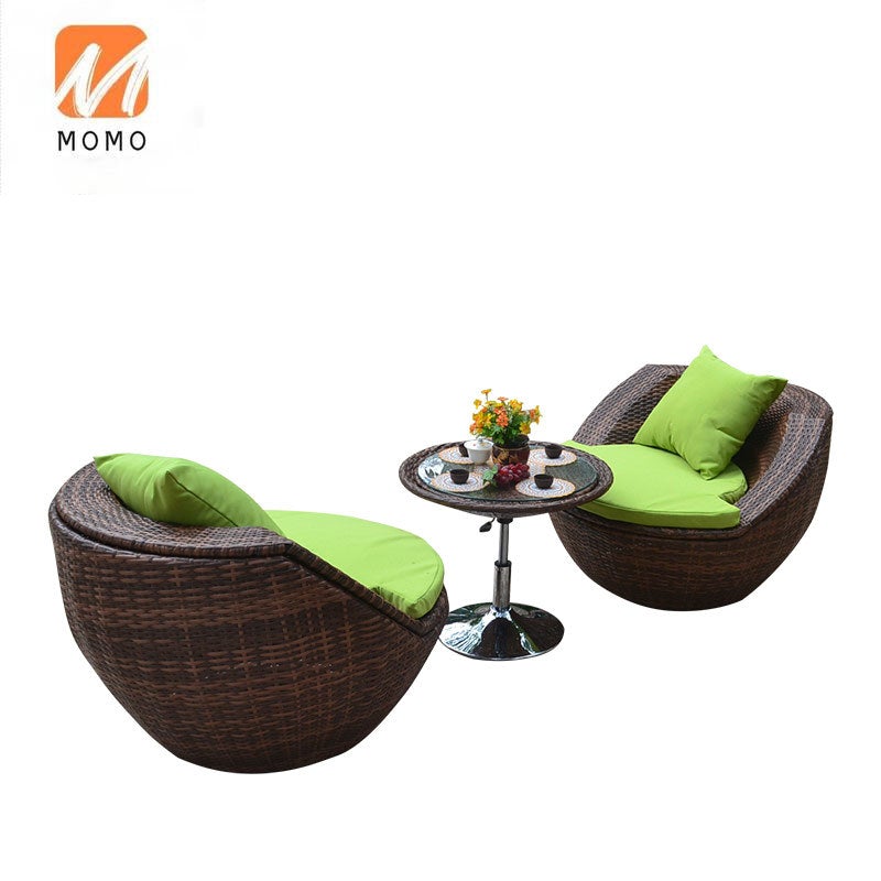 Fauteuil de jardin nordique empilable en forme de boule, canapé et fauteuil de détente en rotin, idéal pour la plage, le jardin ou le balcon.