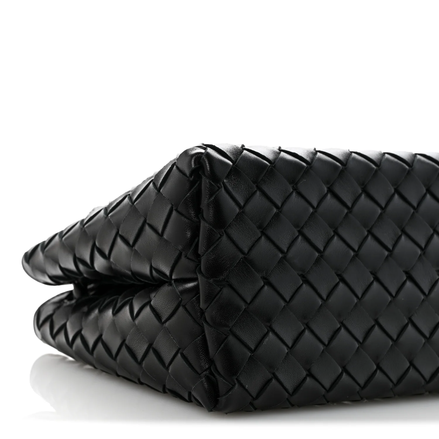 Nappa Intrecciato Small East West Andiamo Shoulder Bag Black