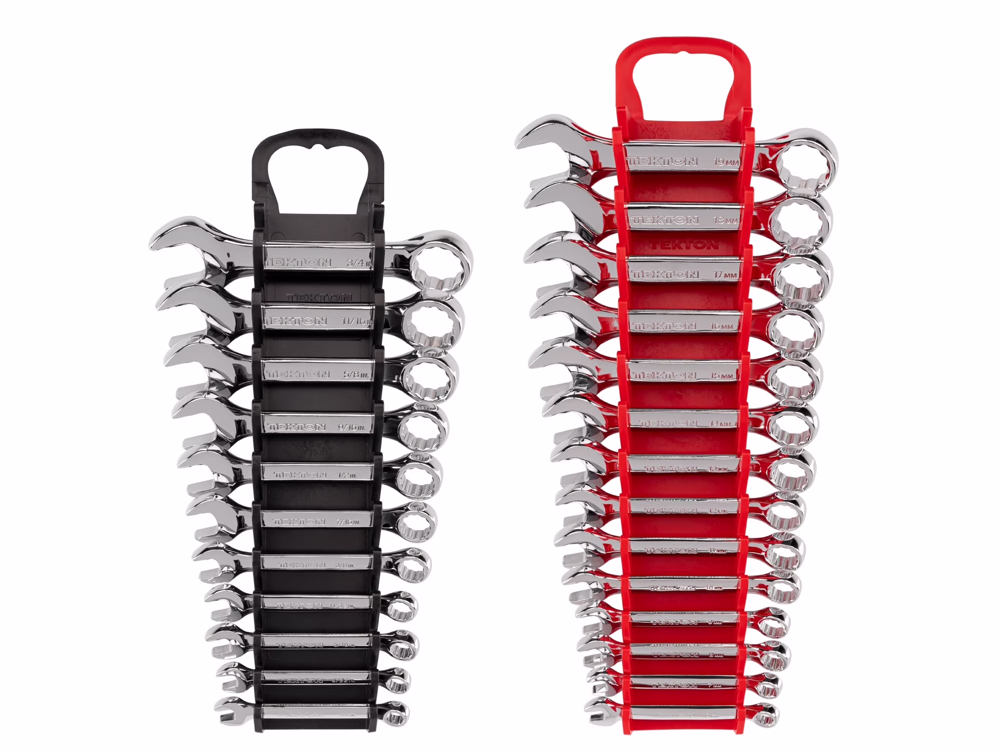 TEKTON Stubby Combination Wrench Set with Holder, 25-Piece (1/4 - 3/4 in., 6 - 19 mm) | WCB92403