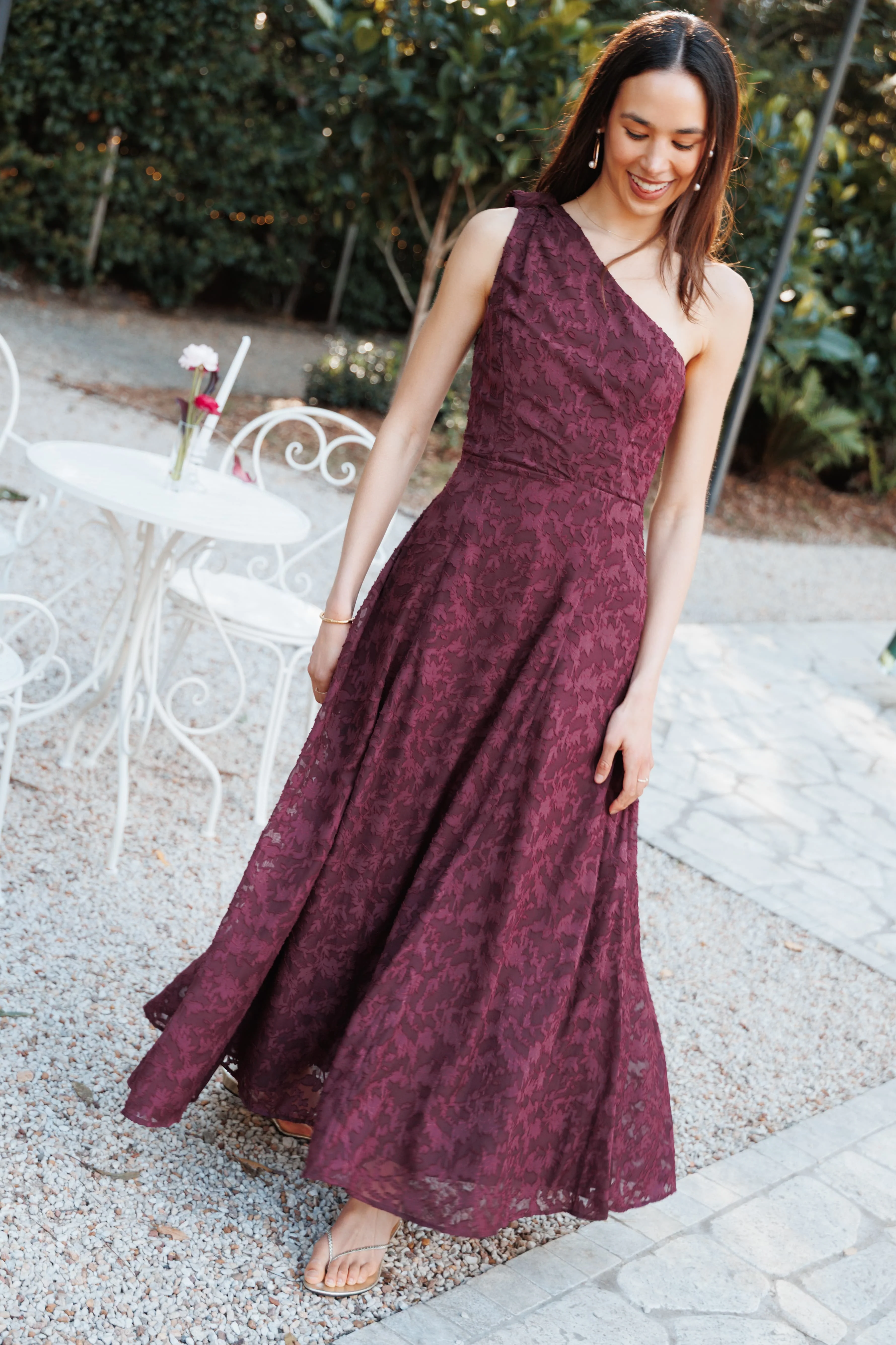 Astarla Maxi Dress - Plum Burnout
