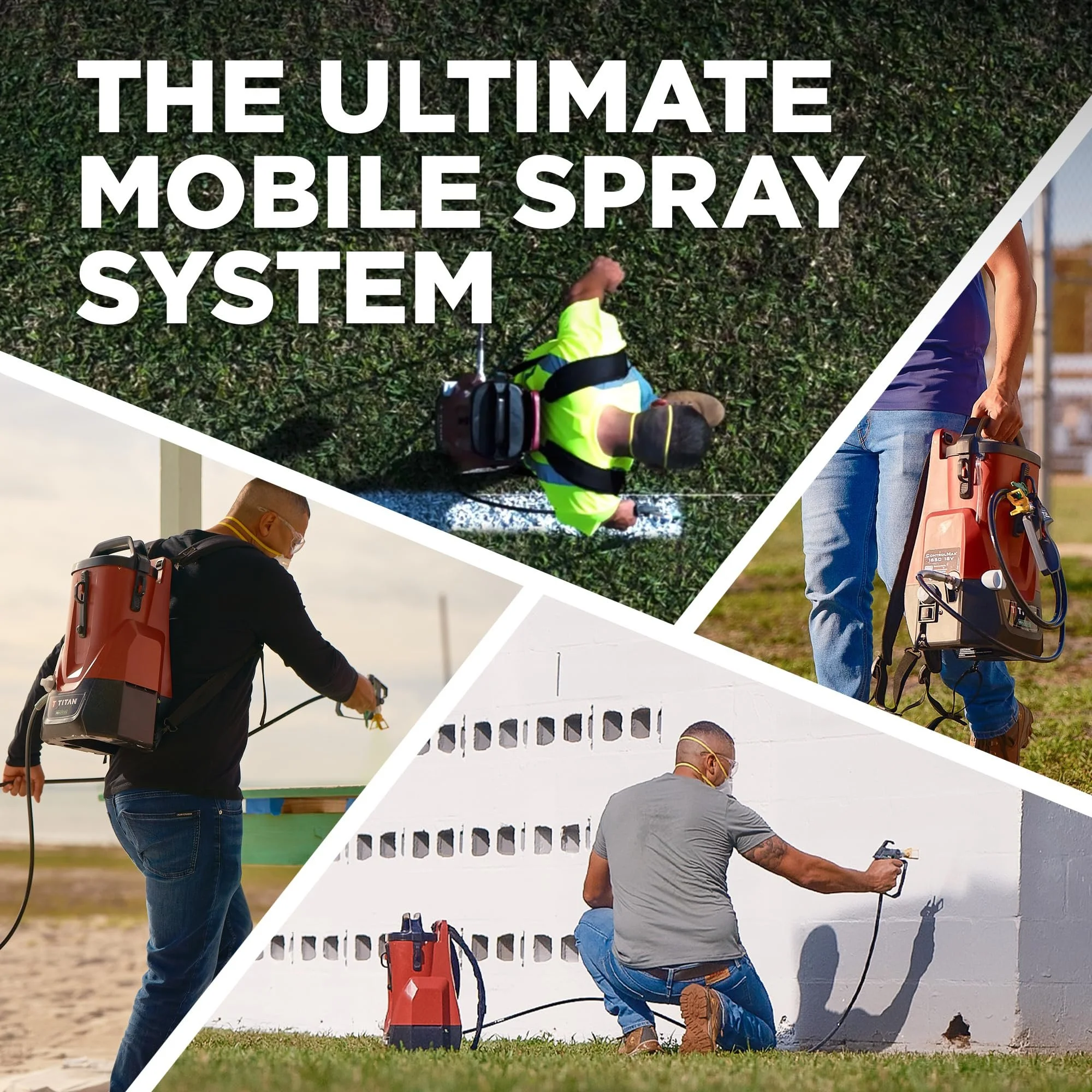 Titan 2441251 Controlmax 1650 18V Cordless High Efficiency Airless Paint Sprayer, HEA Technology Decrease Overspray by up to 55%, Cordless Allows You to Go Anywhere
