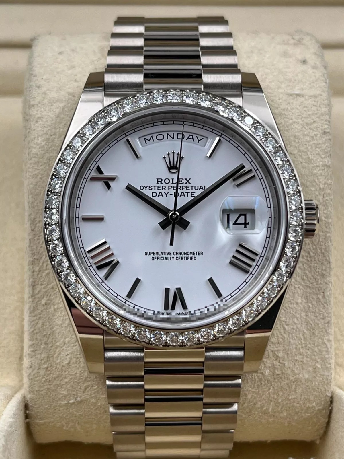 【Super Clone】RLX  Day-Date 40mm 228349RBR-0039 White Dial President Bracelet