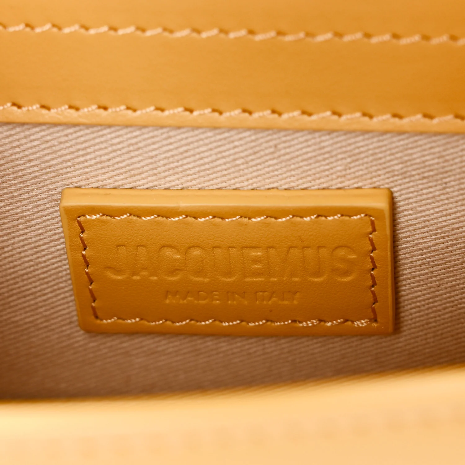 Smooth Calfskin Le Bambino Dark Yellow